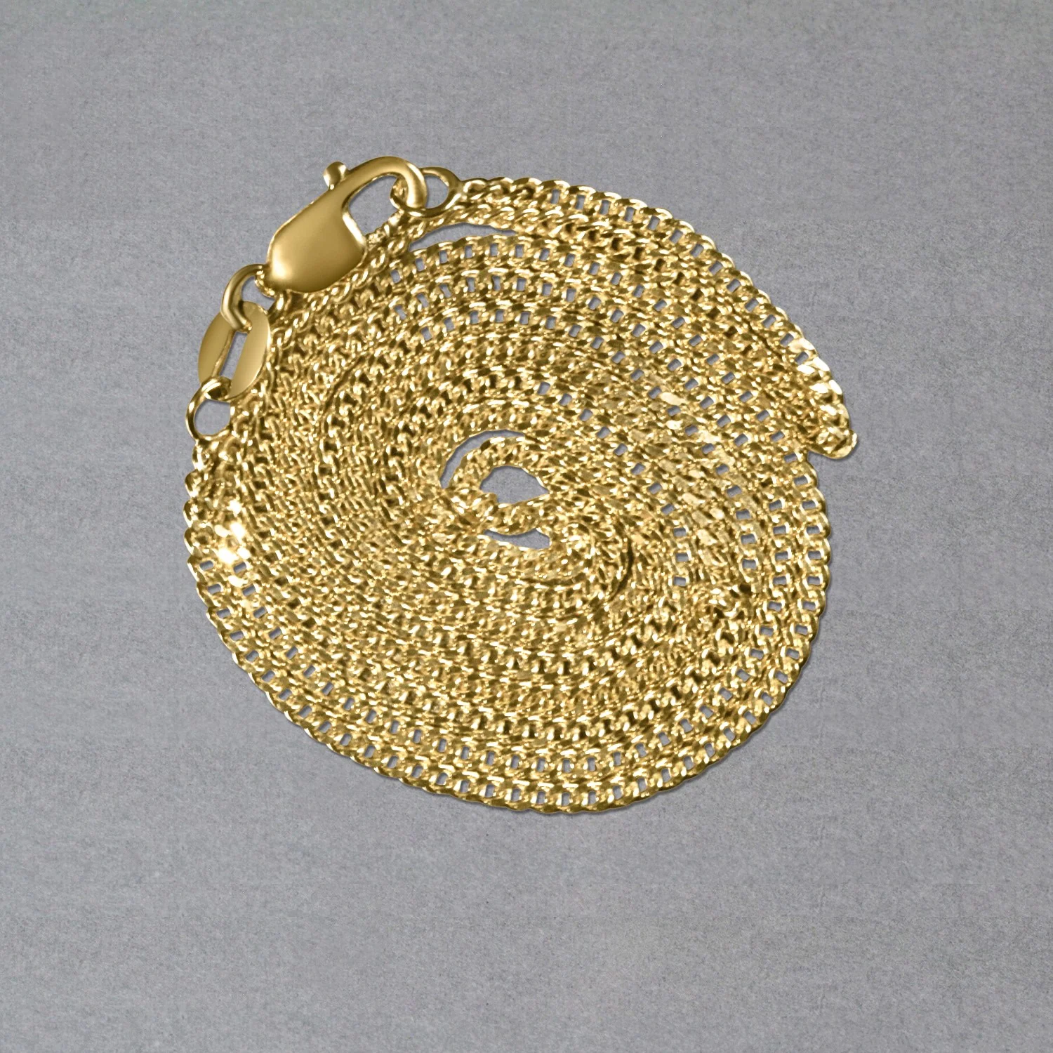 14k Yellow Gold Gourmette Chain 1.5mm - Image 18