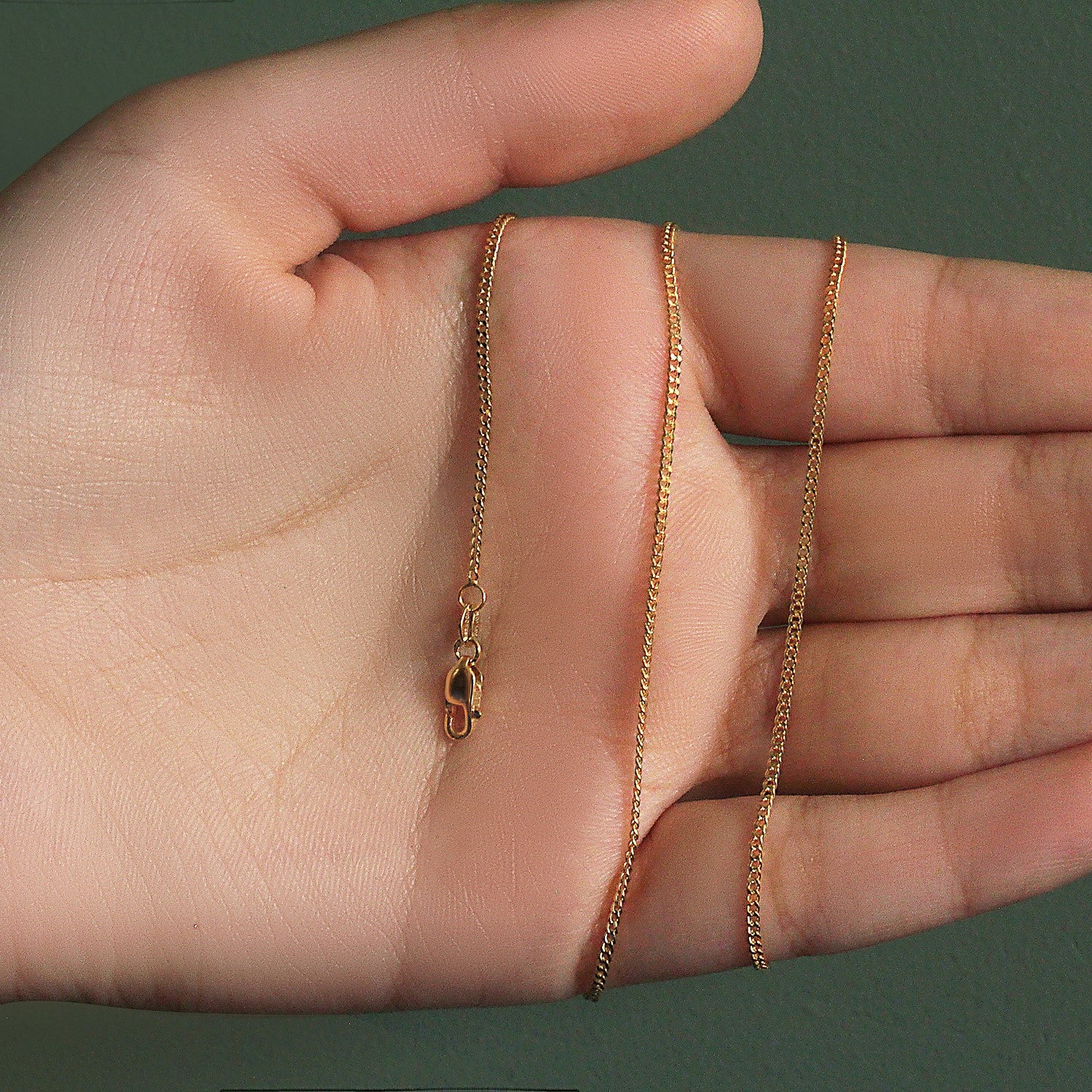 14k Yellow Gold Gourmette Chain 1.5mm - Image 24