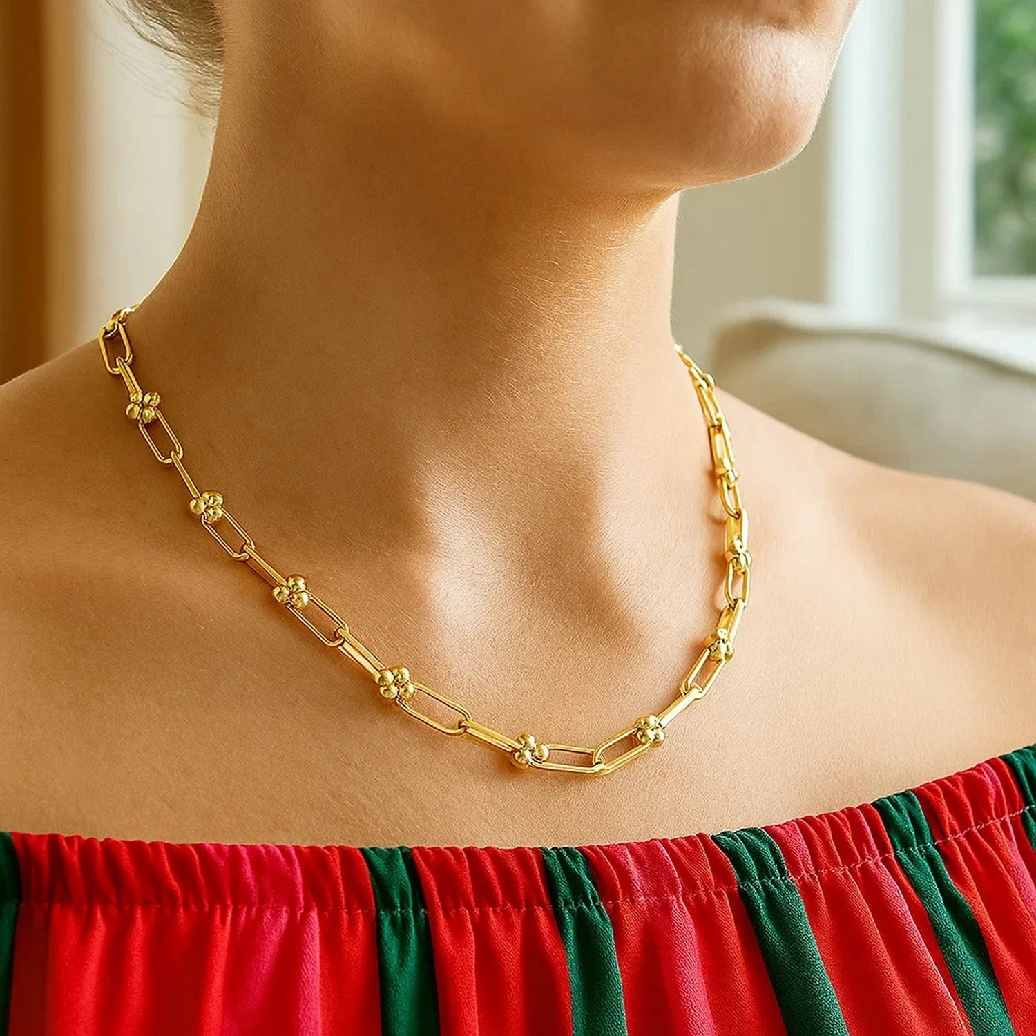 14k Yellow Gold High Polish Jax Link Chain (5.9mm) - Image 12