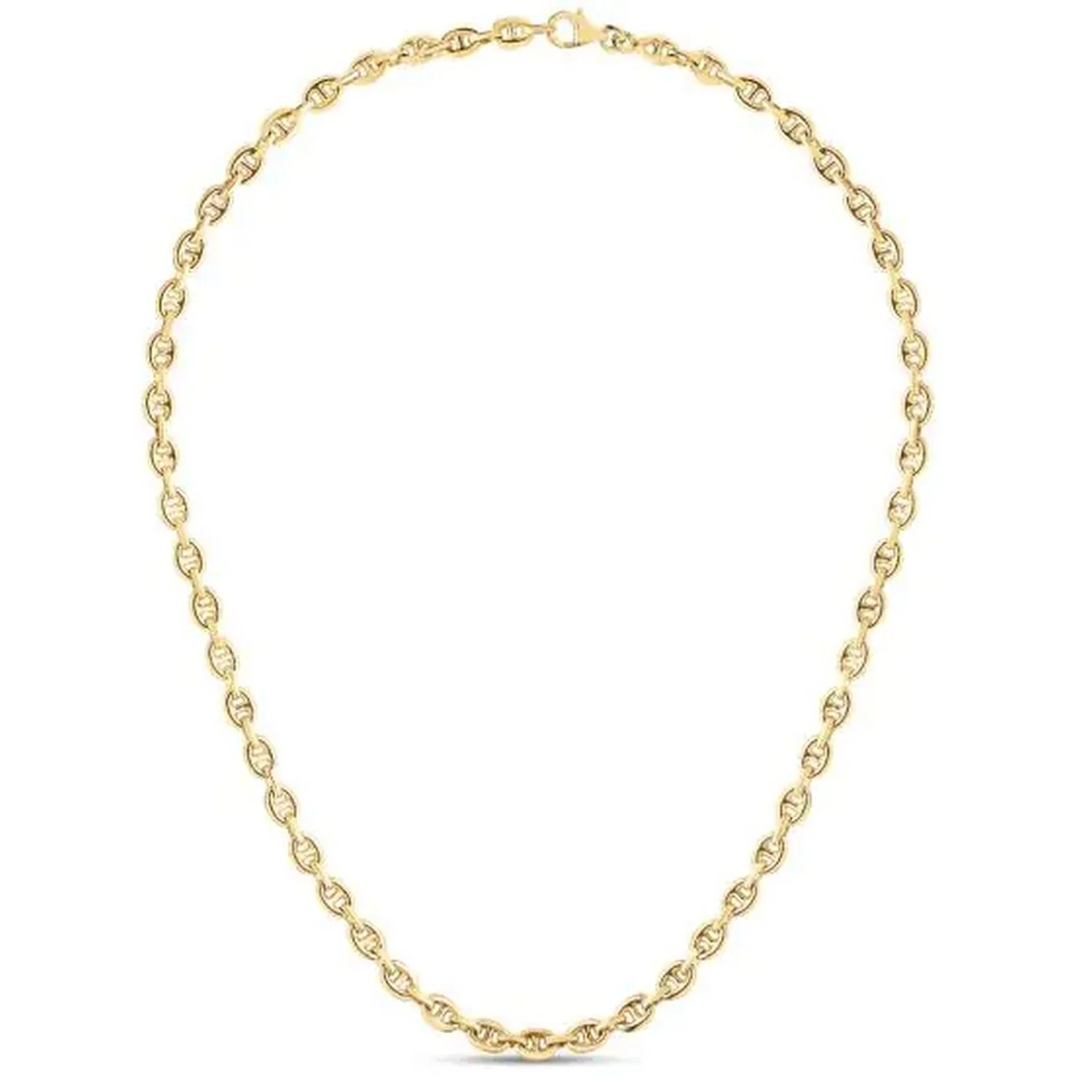 14k Yellow Gold High Polish Mariner Link Chain (5.4mm) - Image 5