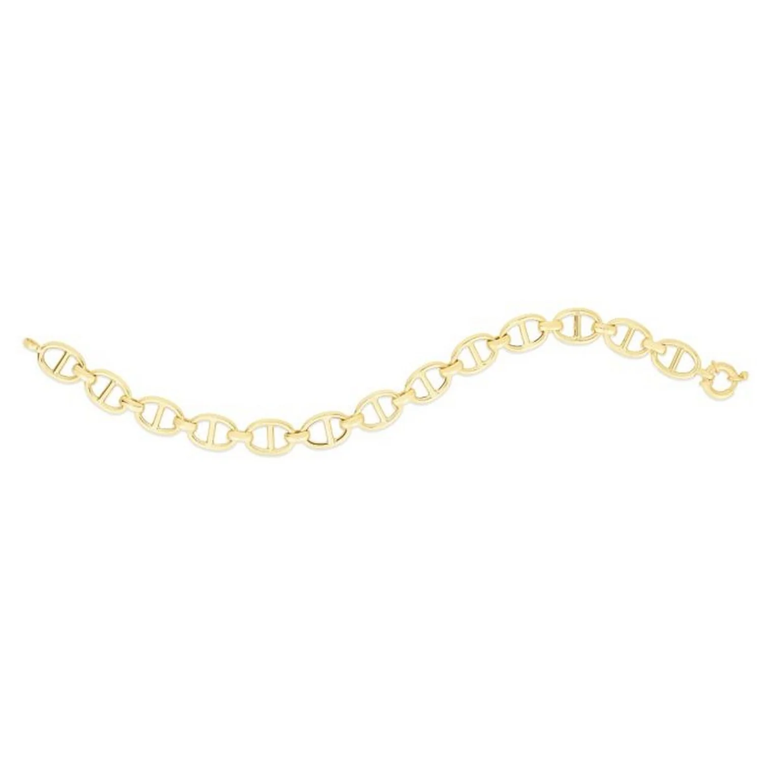 14k Yellow Gold High Polish Mariner Link Chain (8.8mm) - Image 3