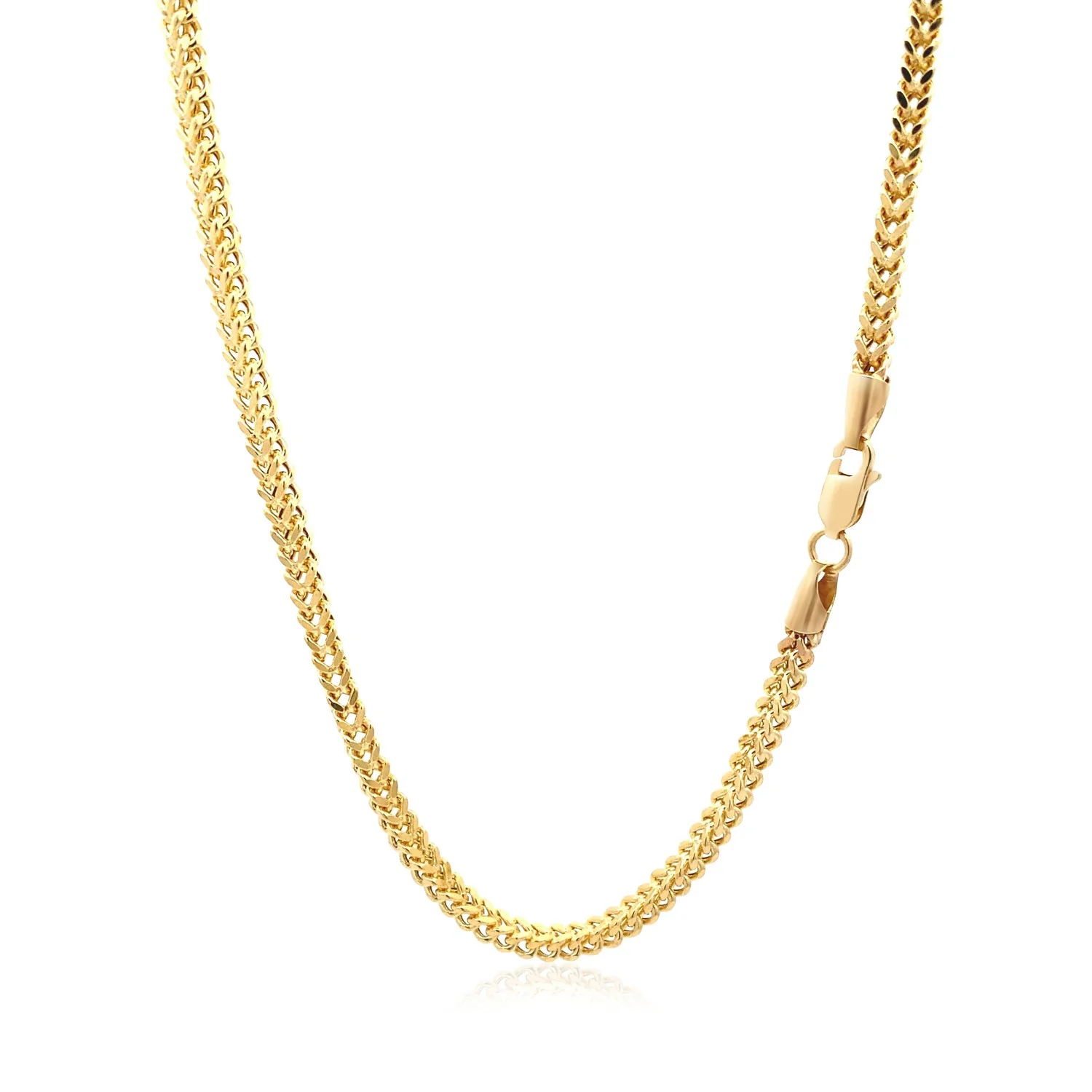 14k Yellow Gold Light Weight Wheat Chain (3.20 mm) - Image 6