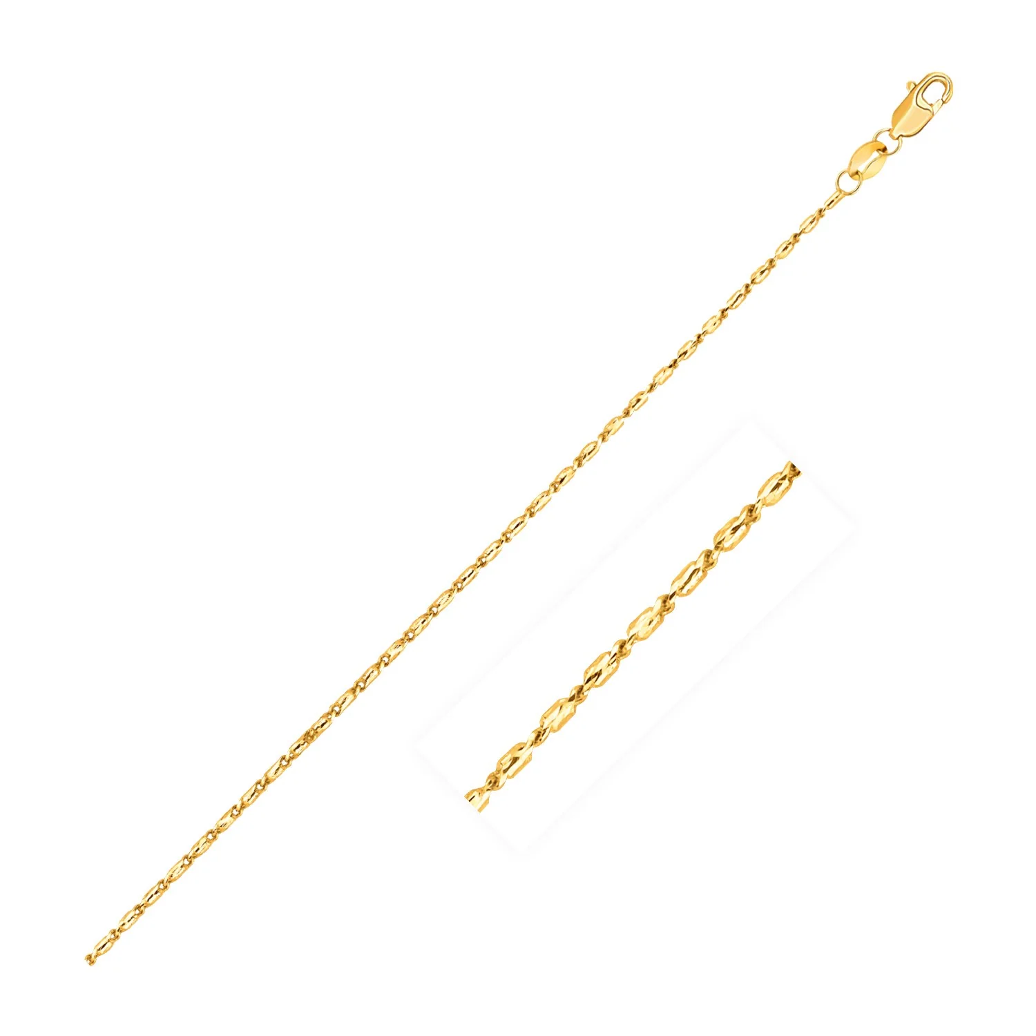 14k Yellow Gold Lumina Pendant Chain 0.9mm - Image 2