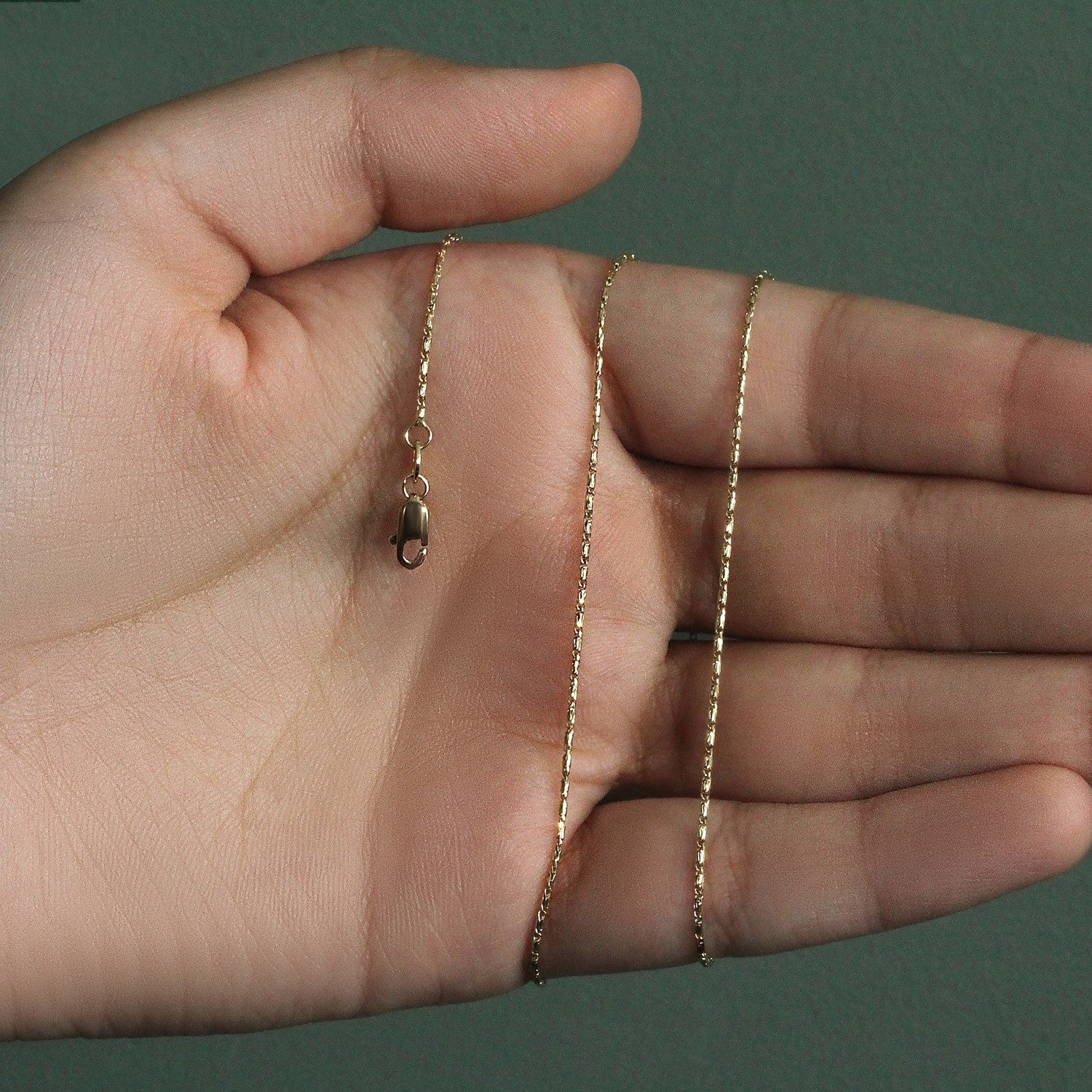 14k Yellow Gold Lumina Pendant Chain 0.9mm - Image 24