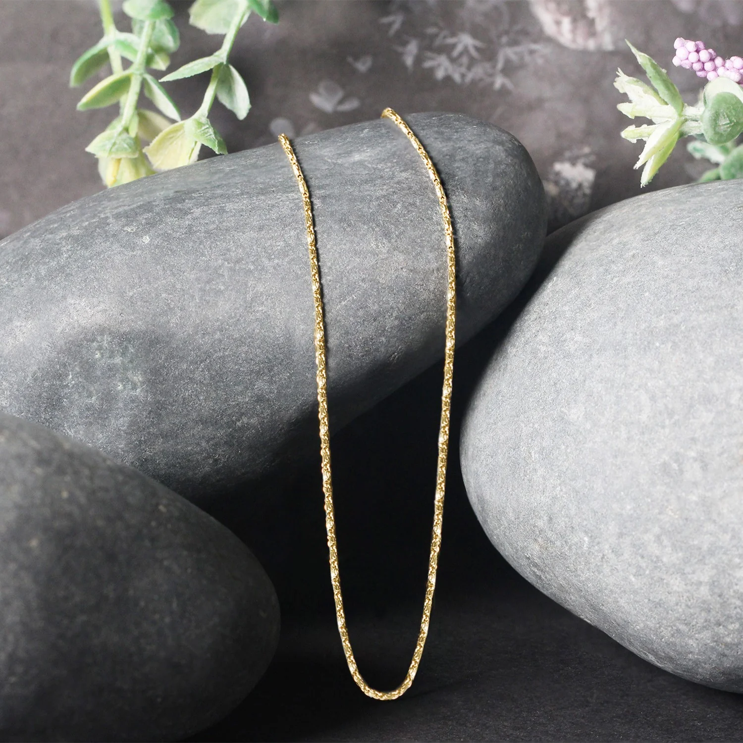14k Yellow Gold Lumina Pendant Chain 0.9mm - Image 8