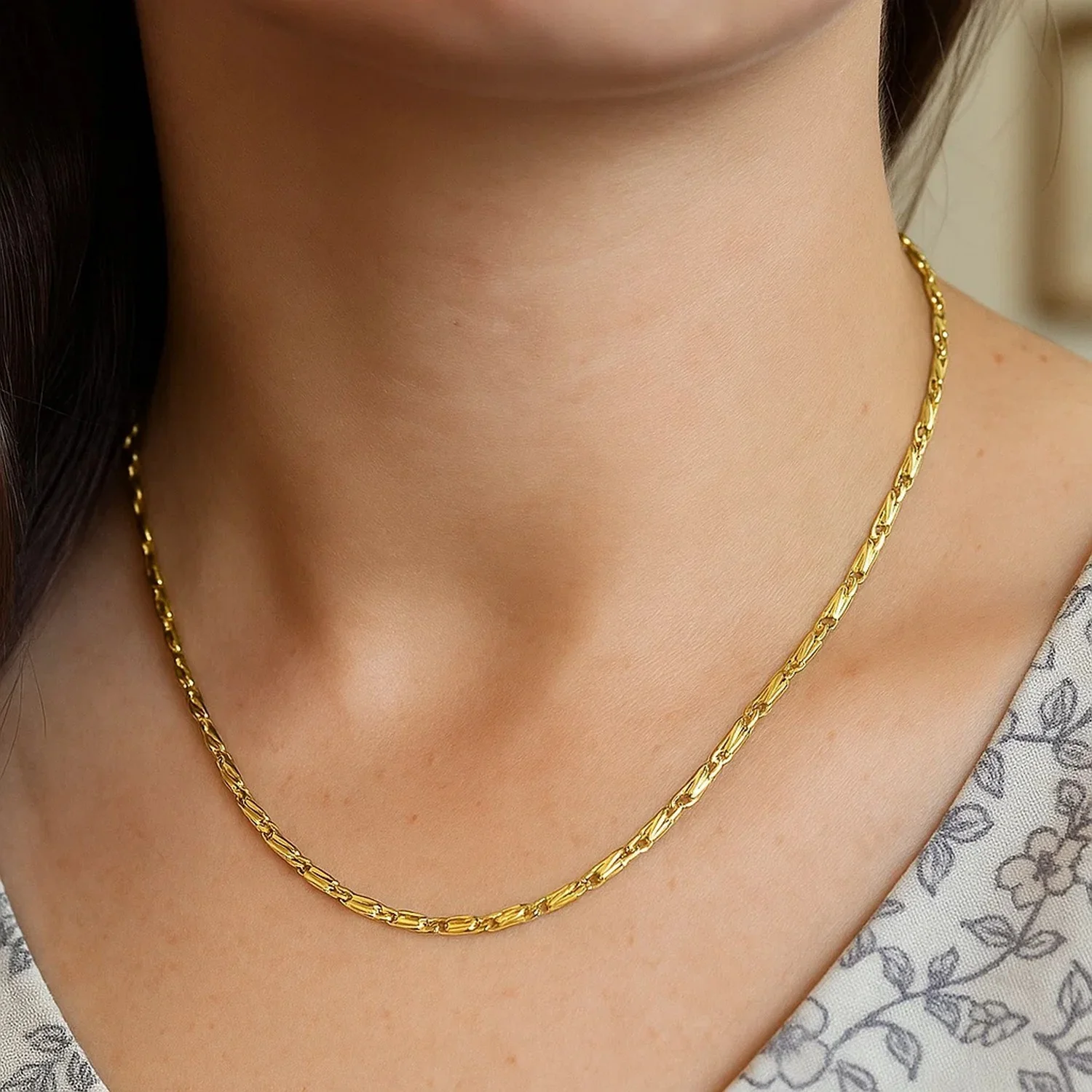 14k Yellow Gold Lumina Pendant Chain 2.1mm - Image 7