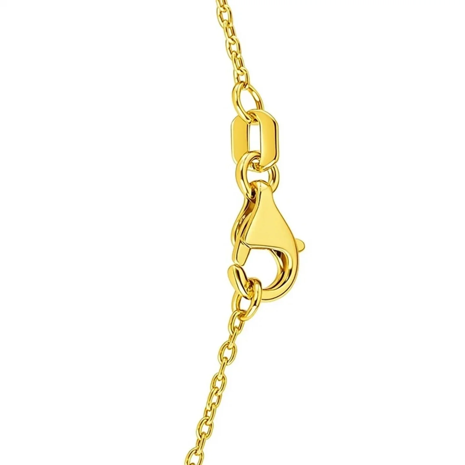 14k Yellow Gold Necklace with Circle Dangle Stations - Image 14