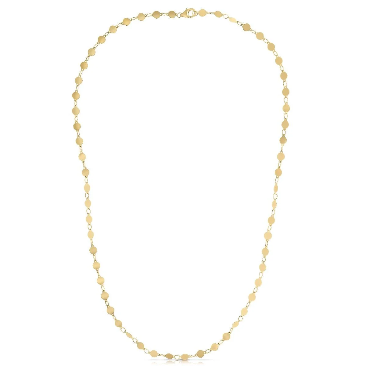 14k Yellow Gold Necklace with Polished Circles