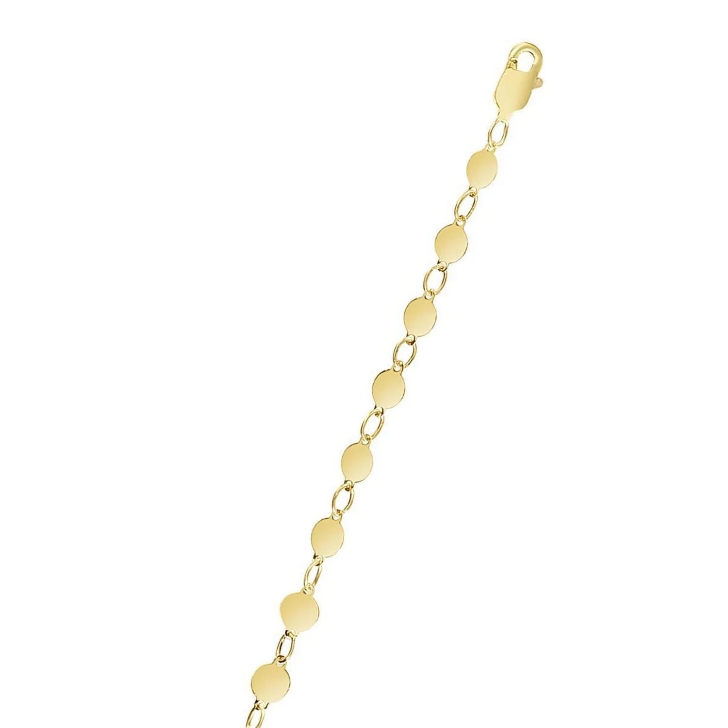14k Yellow Gold Necklace with Polished Circles - Image 2