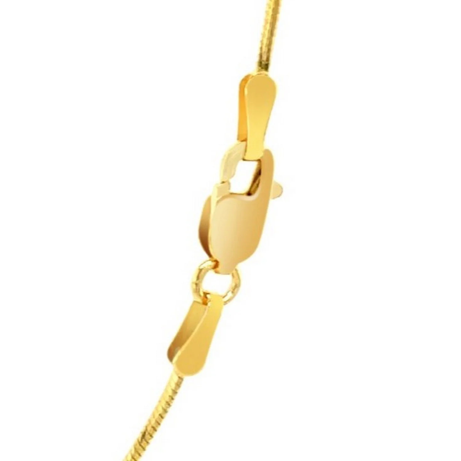 14k Yellow Gold Octagonal Shiny Snake Chain 0.8mm - Image 7