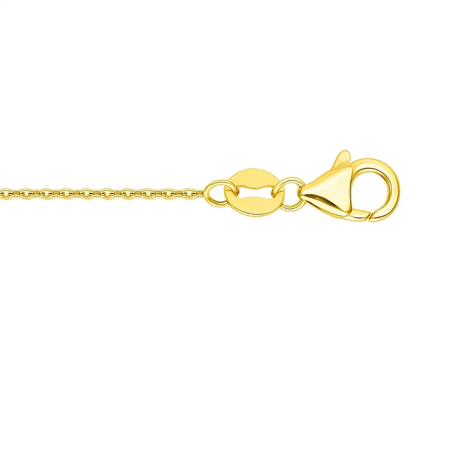 14k Yellow Gold Oval Cable Link Chain 0.97mm - Image 22