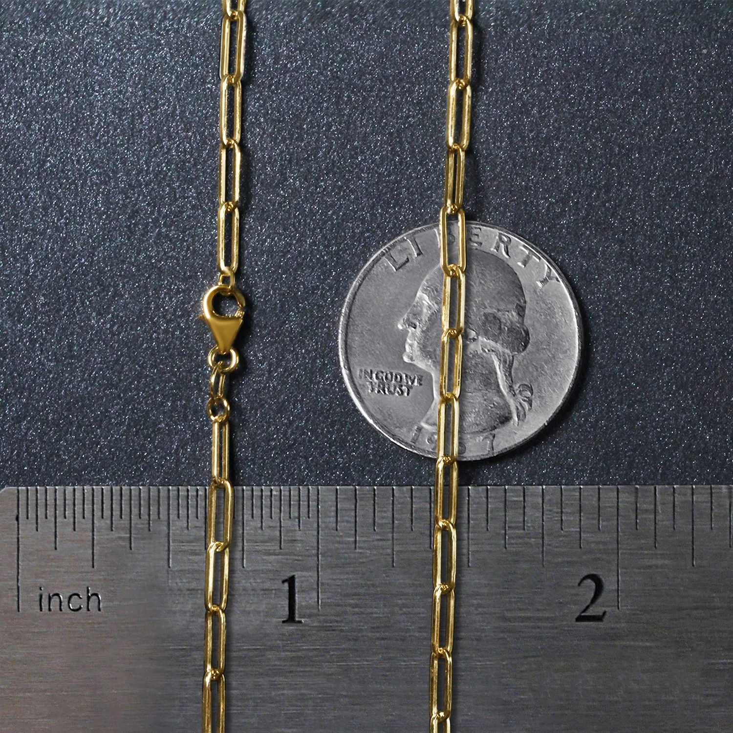 14K Yellow Gold Paperclip Chain (2.5mm) - Image 29