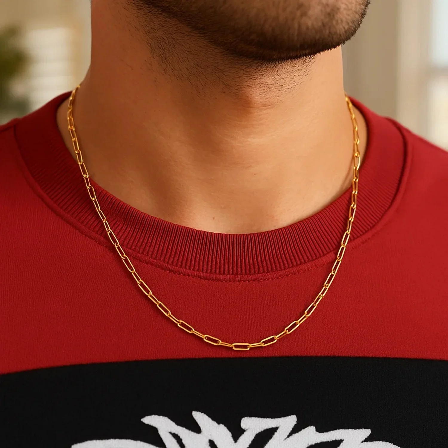 14K Yellow Gold Paperclip Chain (2.5mm) - Image 39