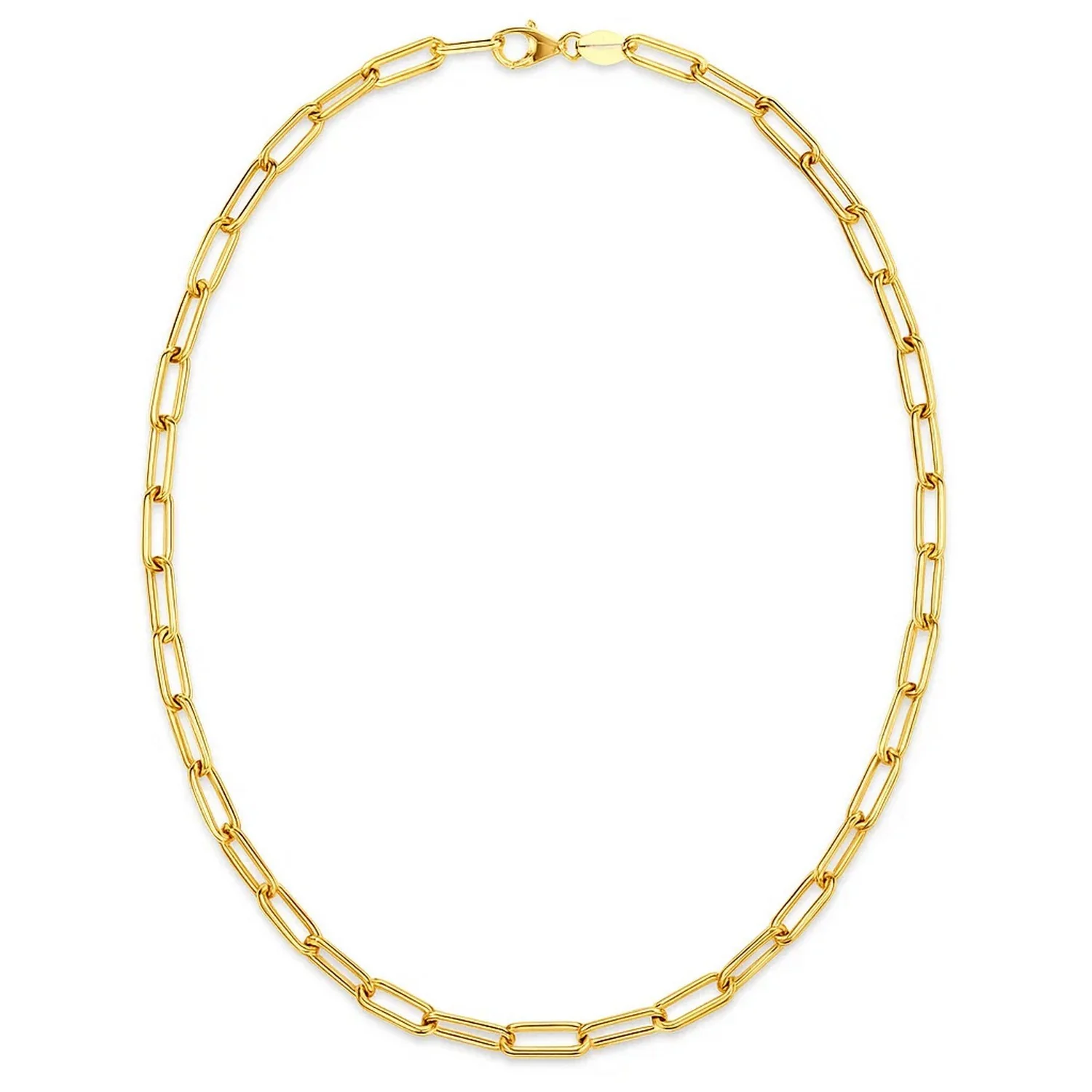 14K Yellow Gold Paperclip Chain (4.0mm) - Image 5