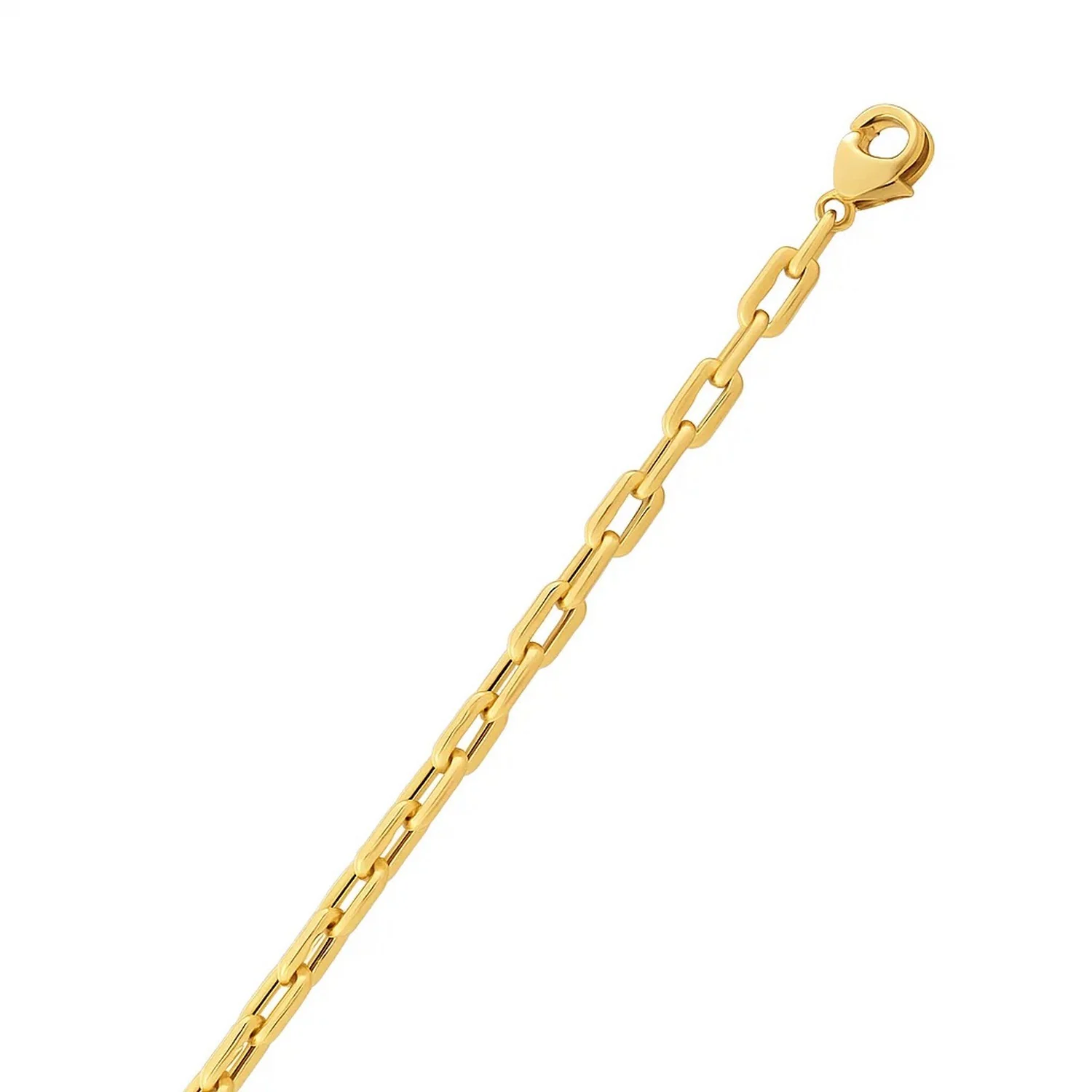 14k Yellow Gold Paperclip Chain Necklace - Image 8