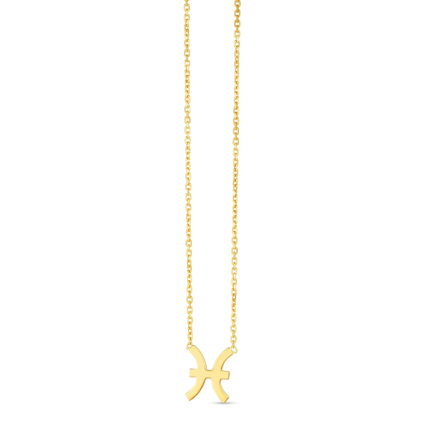 14K Yellow Gold Pisces Necklace - Image 7