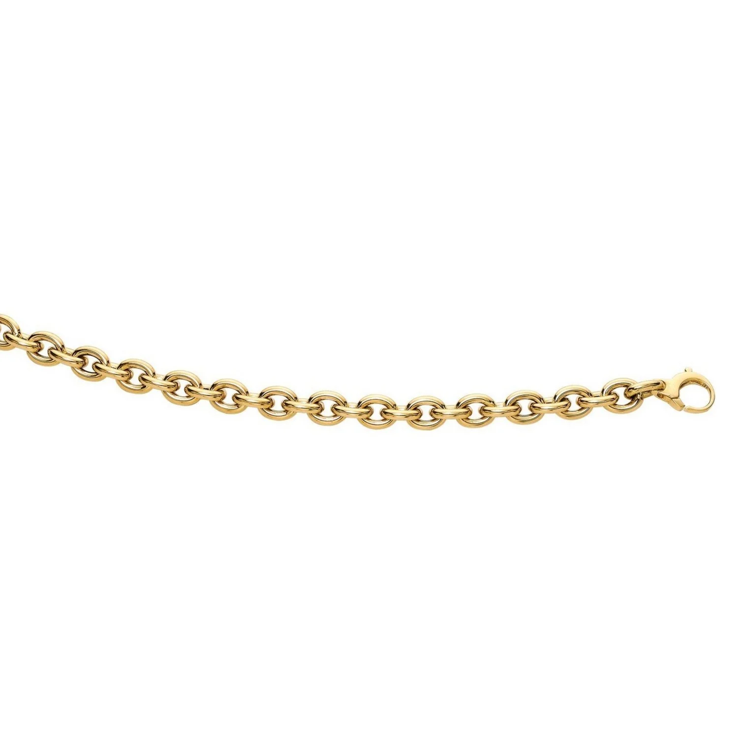 14k Yellow Gold Polished Cable Link Necklace - Image 10
