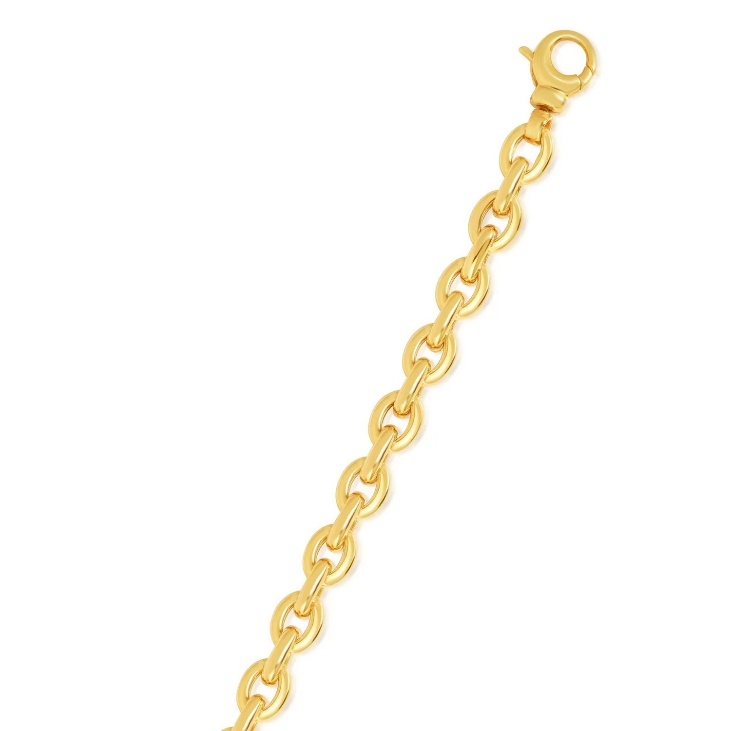 14k Yellow Gold Polished Oval Link Necklace - Image 5