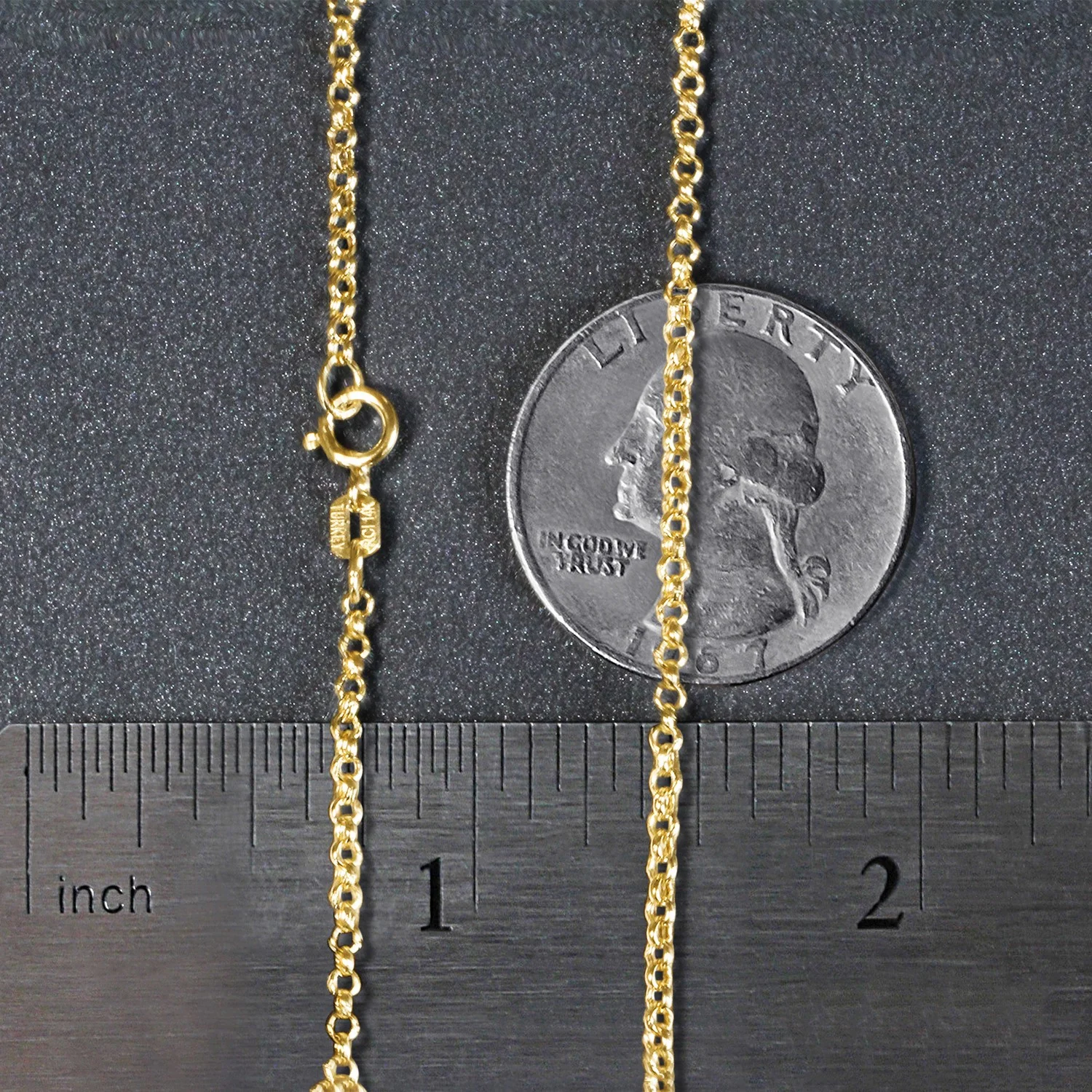 14k Yellow Gold Rolo Chain 1.9mm - Image 29