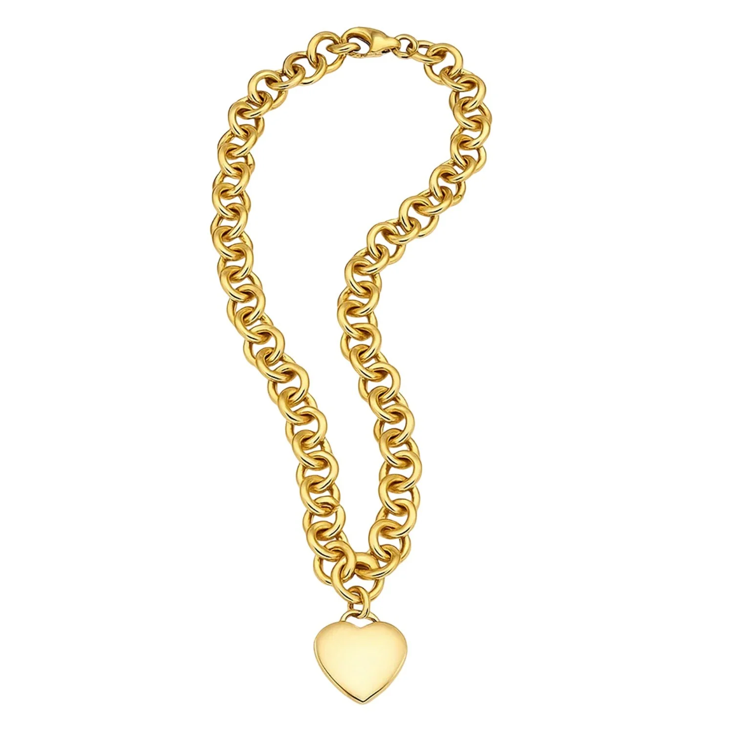 14k Yellow Gold Rolo Link Necklace (11.40 mm) - Image 17