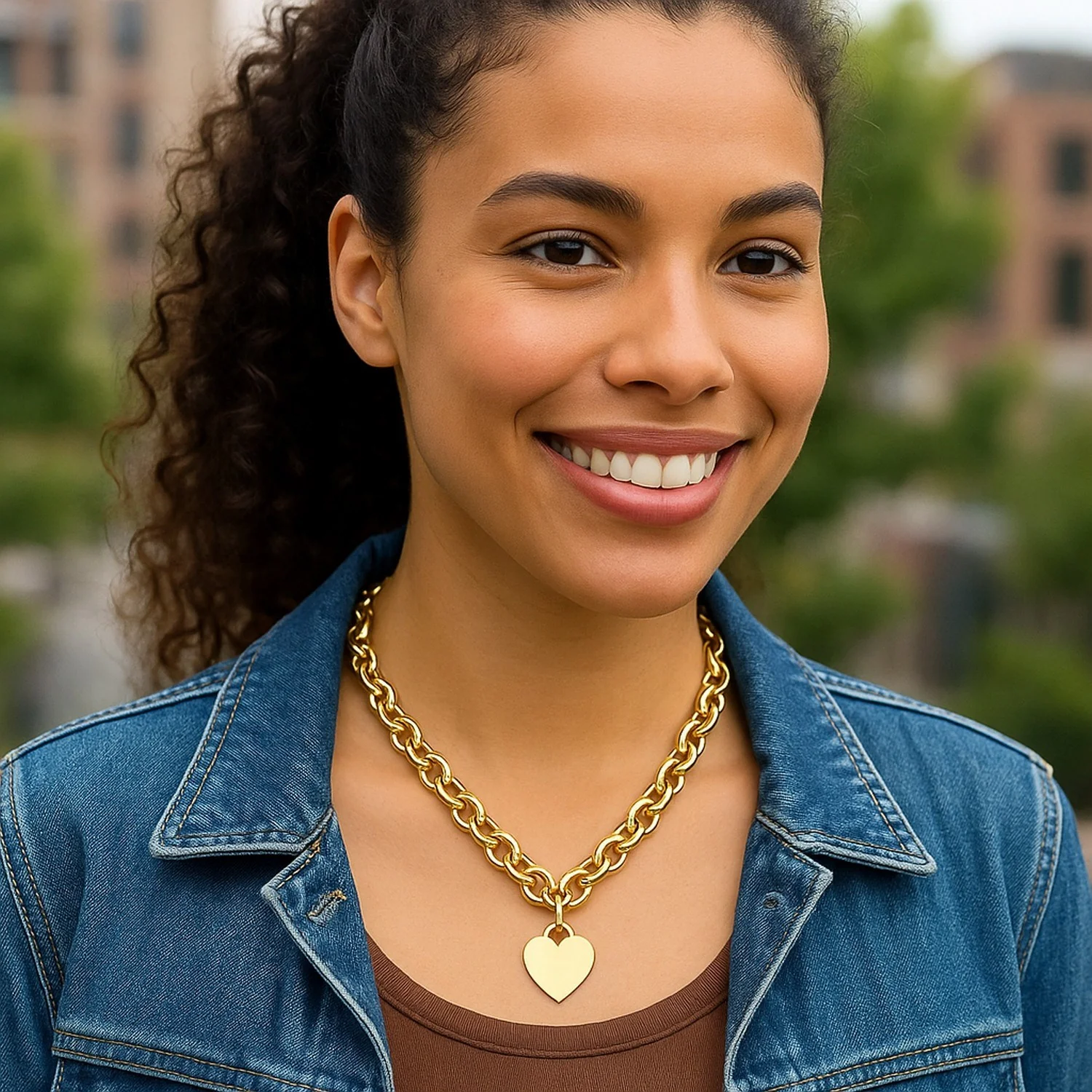 14k Yellow Gold Rolo Link Necklace (11.40 mm) - Image 26