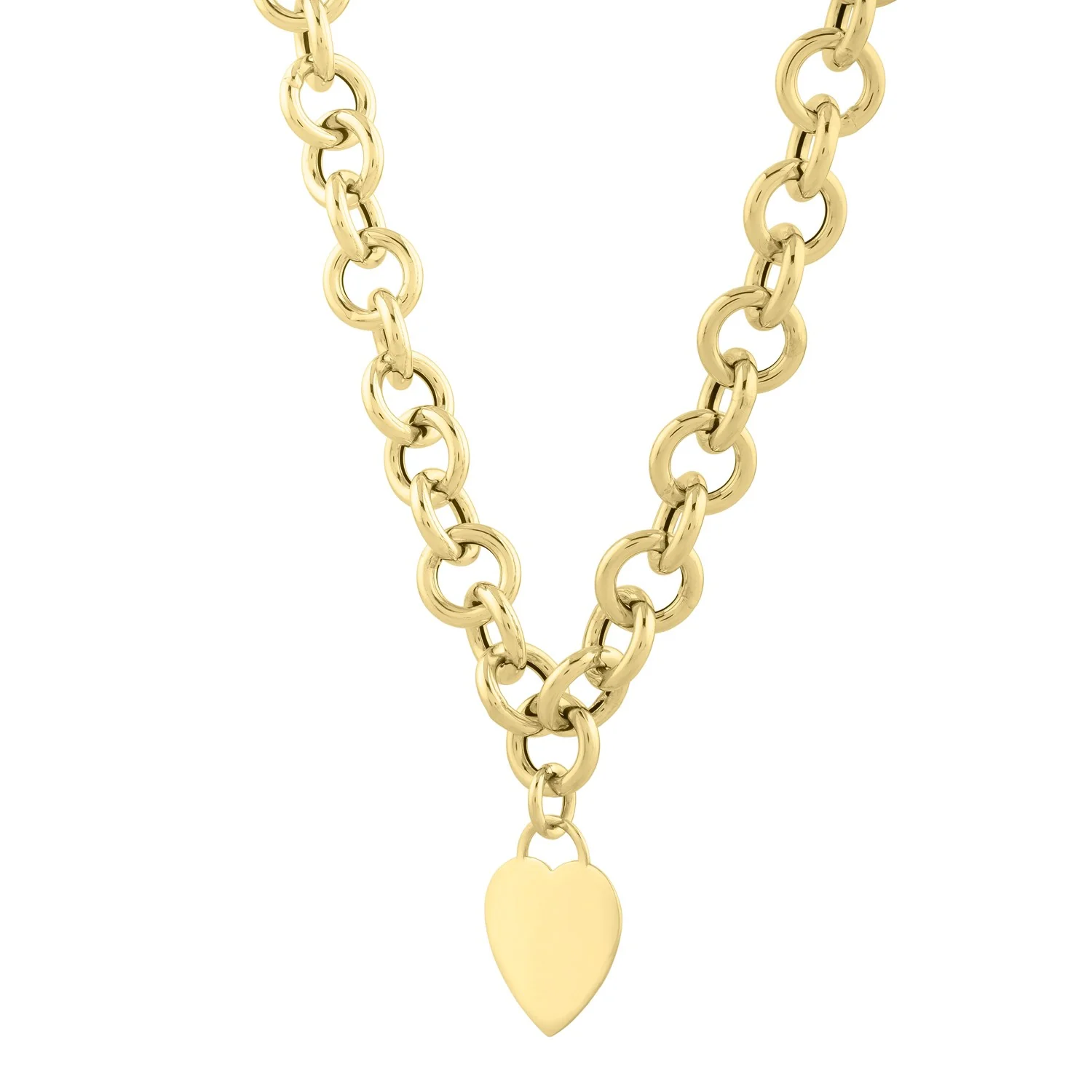 14k Yellow Gold Rolo Link Necklace (11.40 mm) - Image 8
