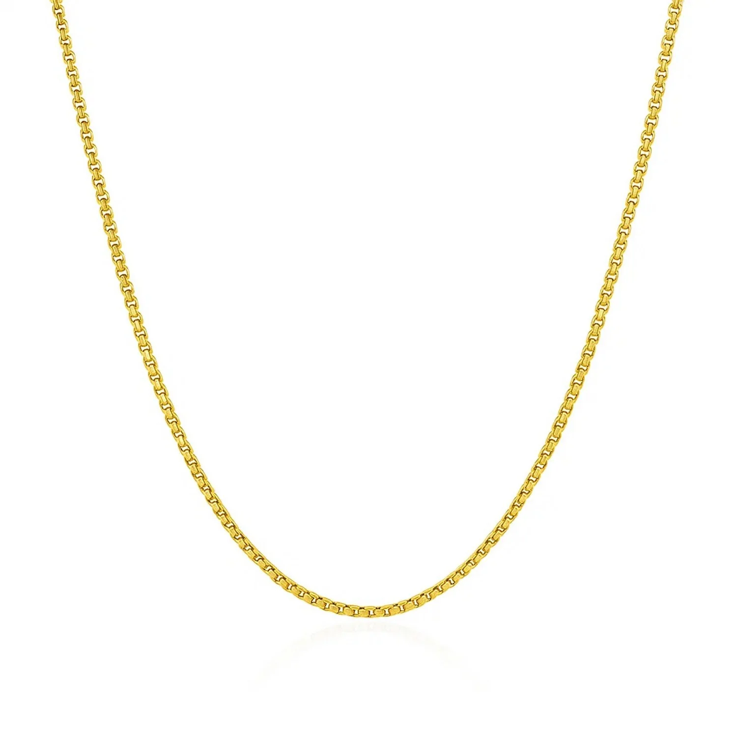14k Yellow Gold Round Box Chain 1.35 mm - Image 10