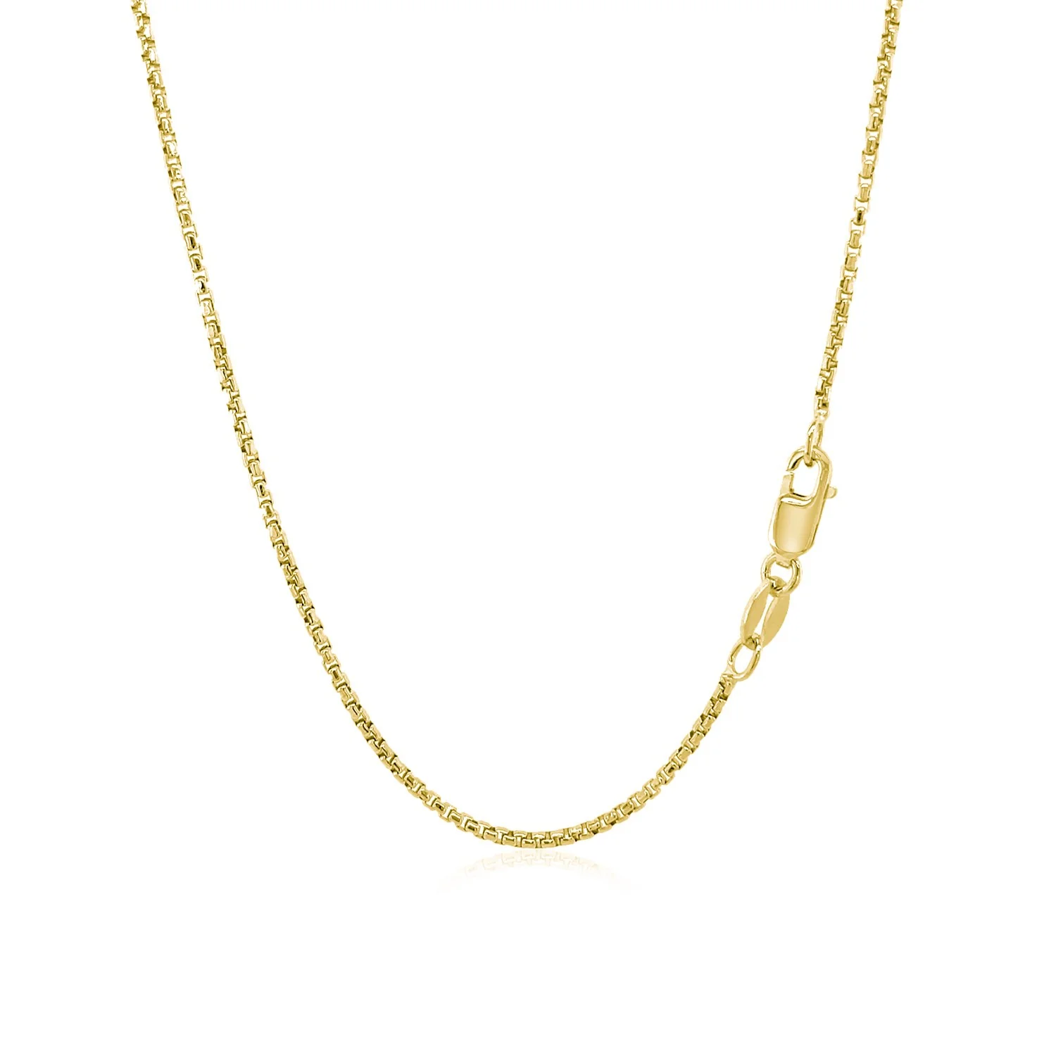14k Yellow Gold Round Box Chain 1.35 mm - Image 11