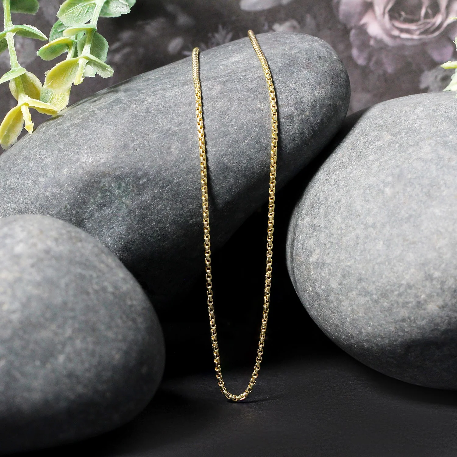 14k Yellow Gold Round Box Chain 1.35 mm - Image 24
