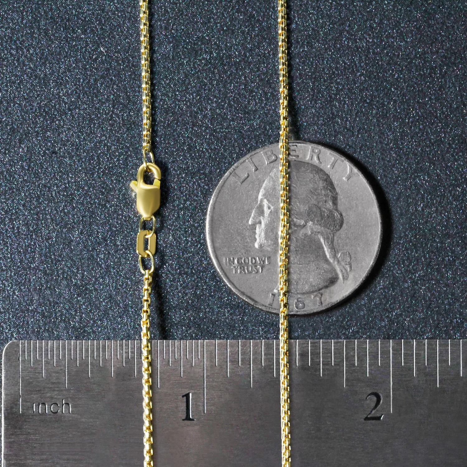 14k Yellow Gold Round Box Chain 1.35 mm - Image 35