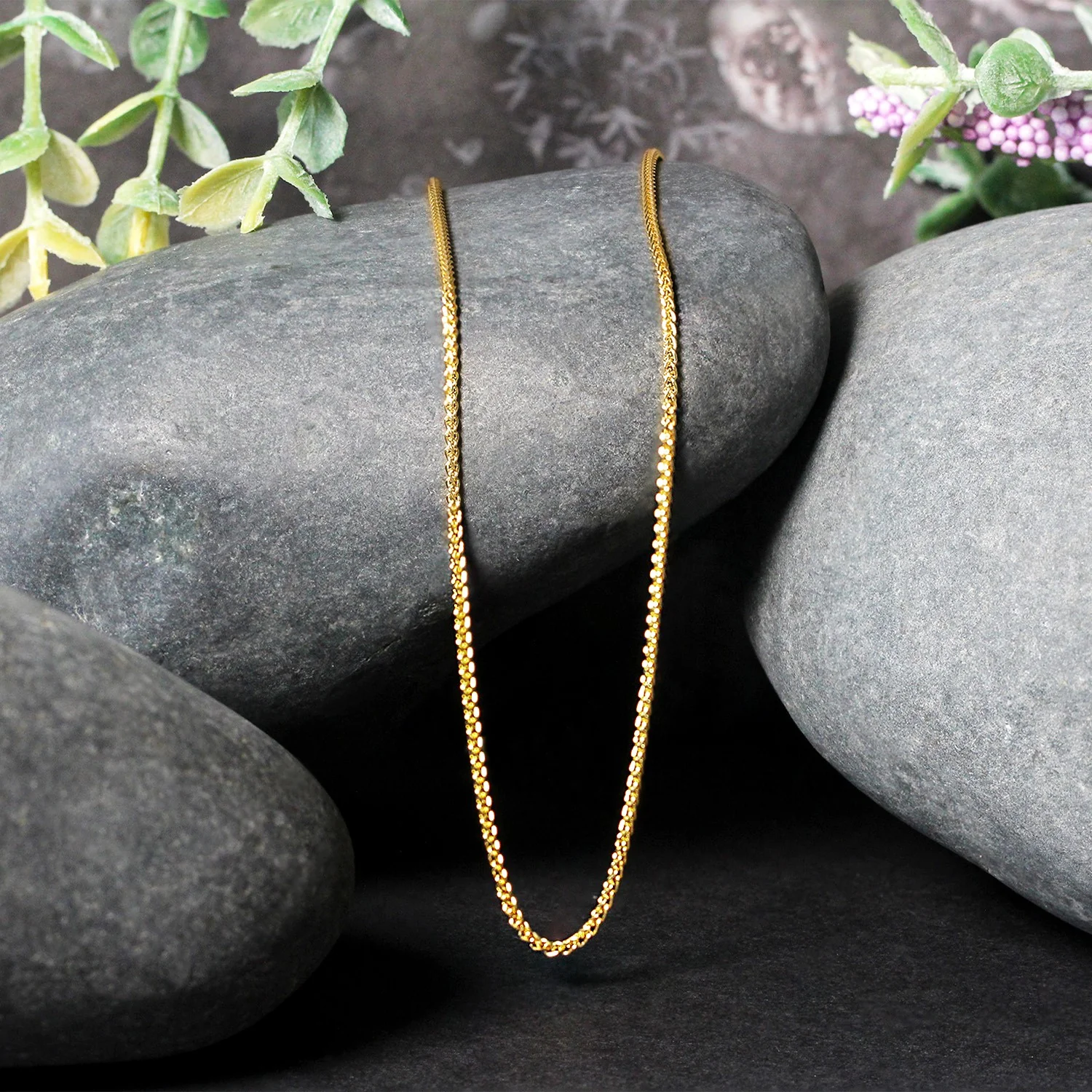 14k Yellow Gold Round Chain 1.2mm - Image 9
