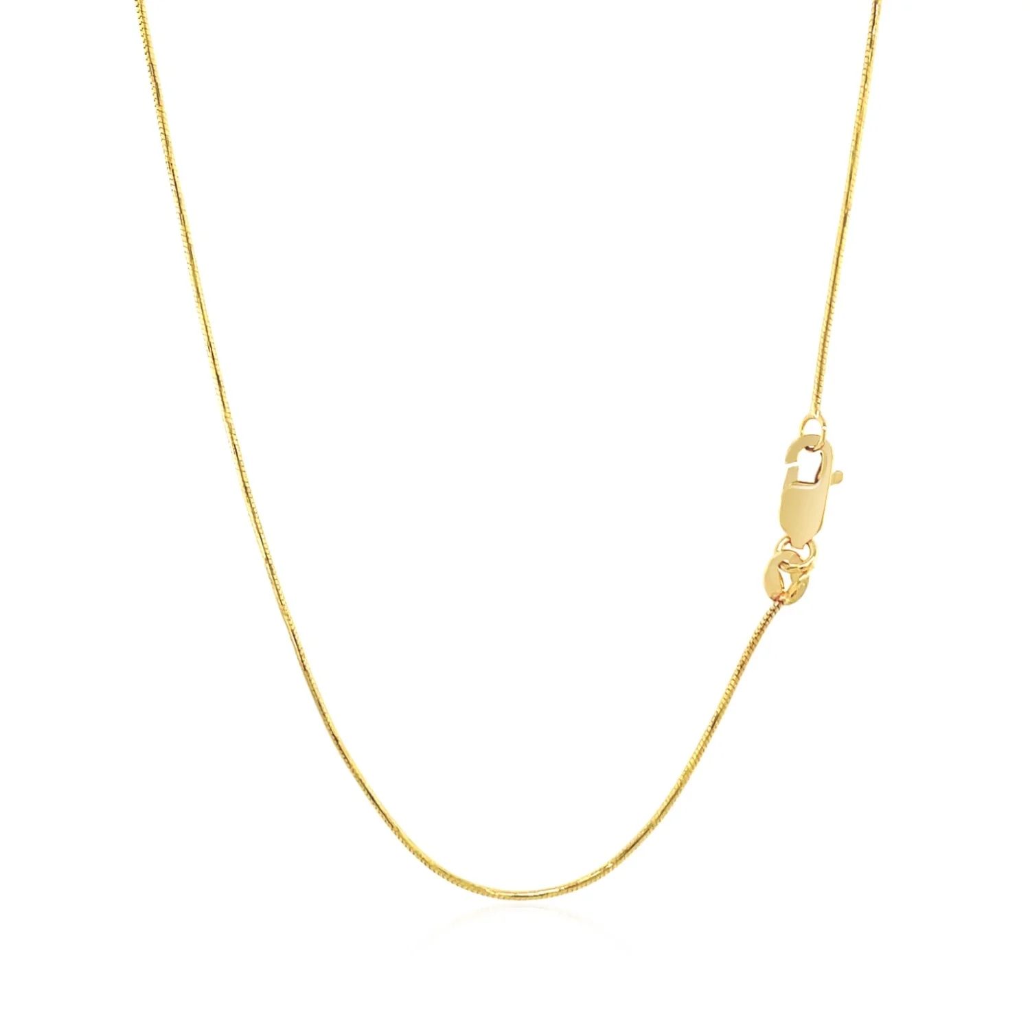 14k Yellow Gold Round Snake Chain 0.7mm - Image 3