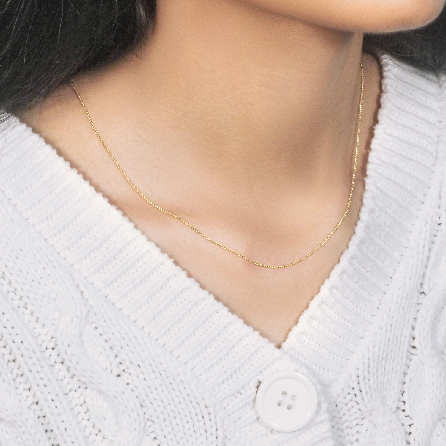 14k Yellow Gold Round Wheat Chain 0.80mm - Image 8