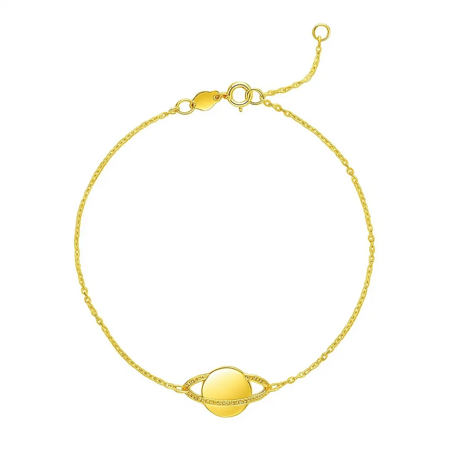 14K Yellow Gold Saturn Bracelet - Image 3