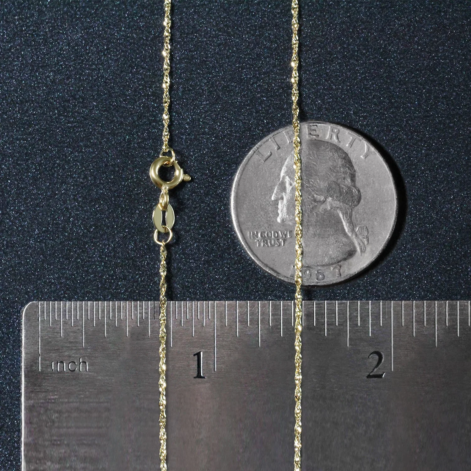 14k Yellow Gold Singapore Chain 1.0mm - Image 12