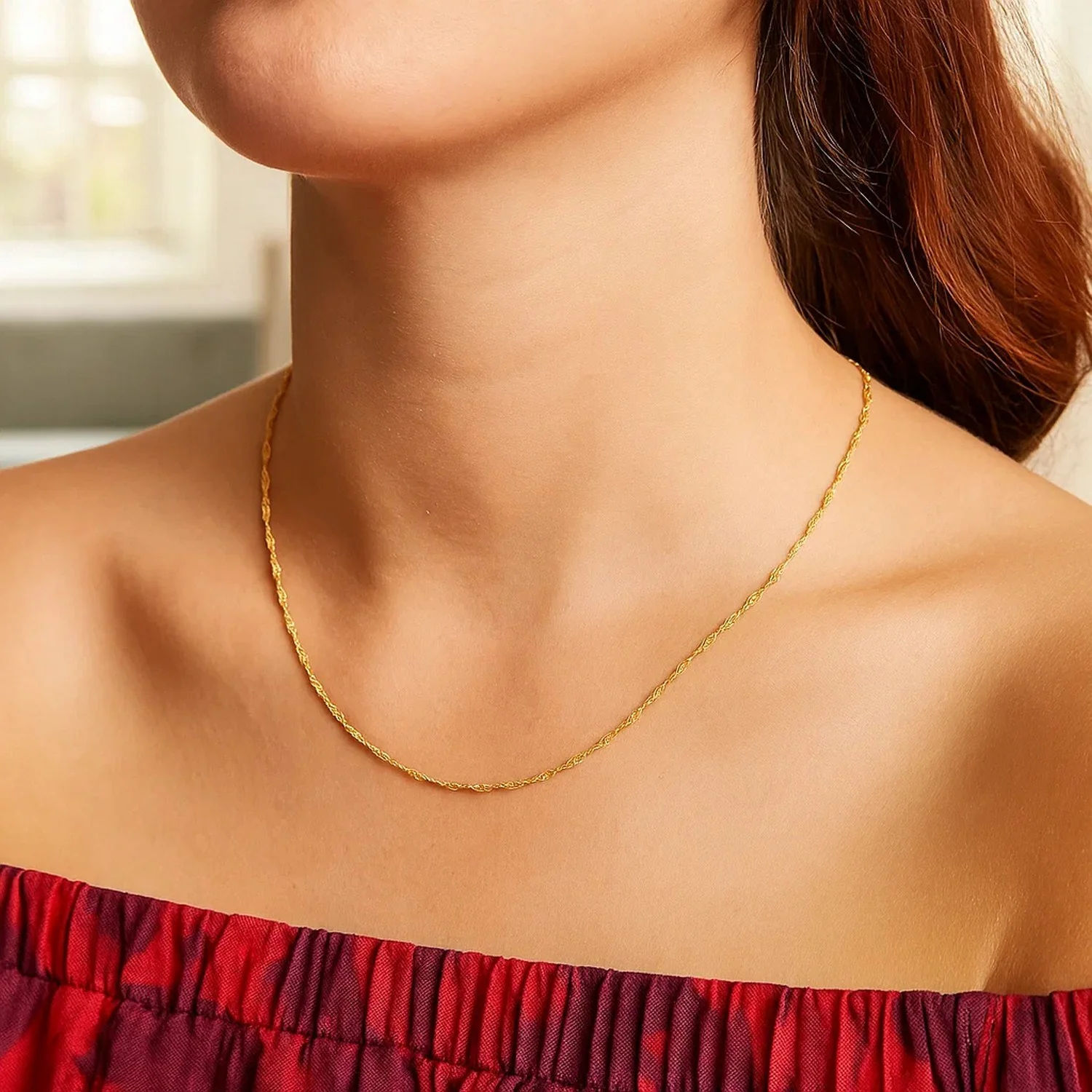 14k Yellow Gold Singapore Chain 1.0mm - Image 16