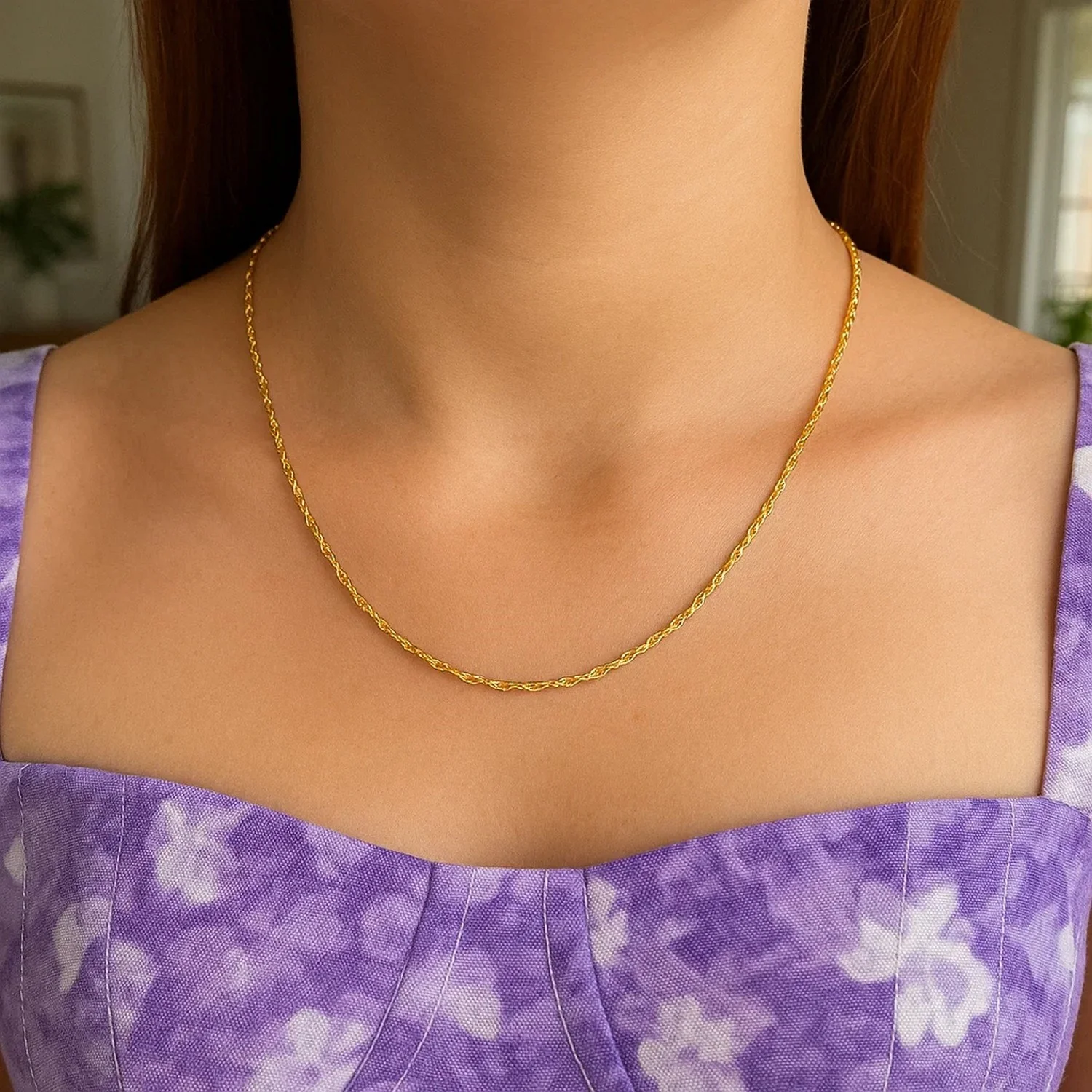 14k Yellow Gold Singapore Chain 1.0mm - Image 18