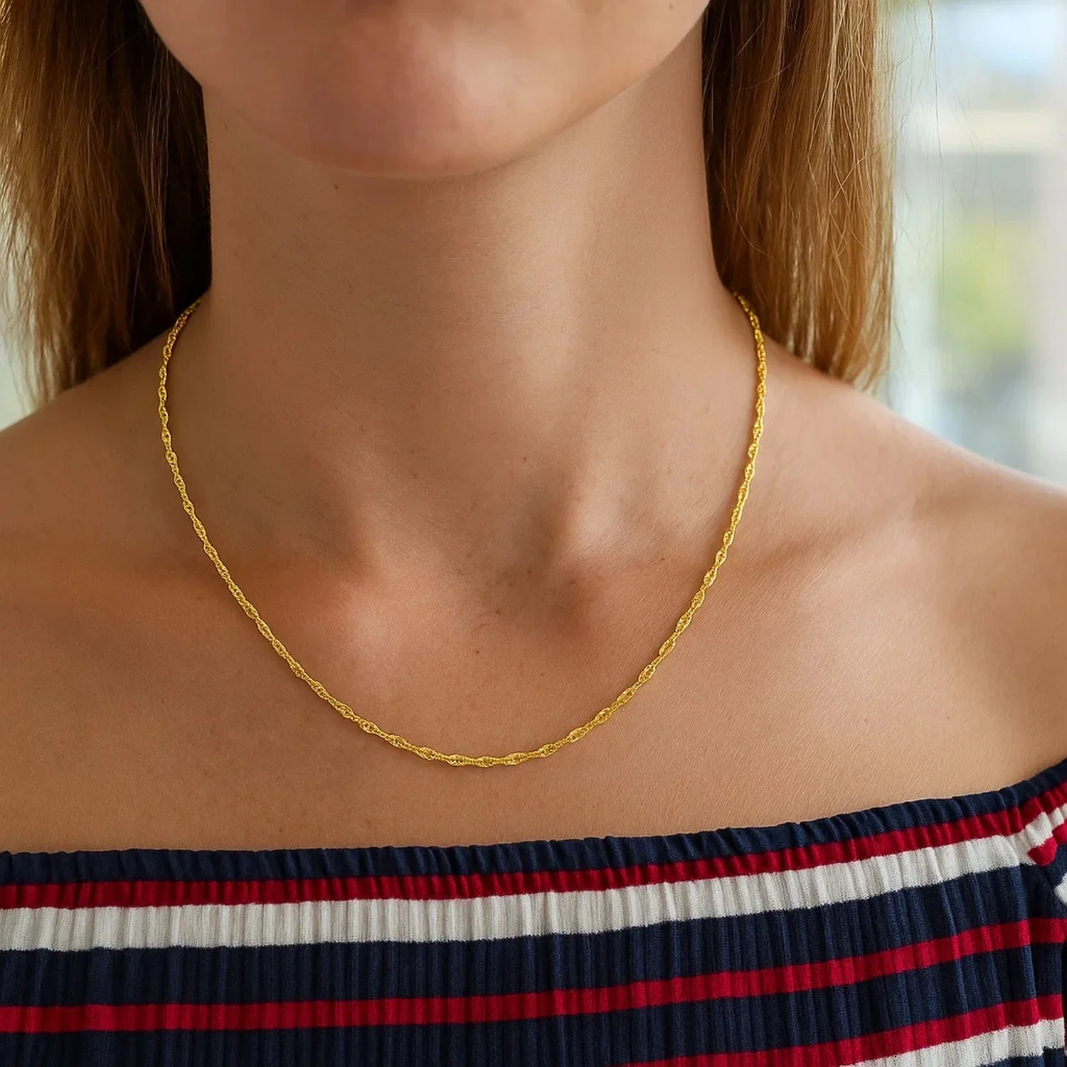 14k Yellow Gold Singapore Chain 1.7mm - Image 26