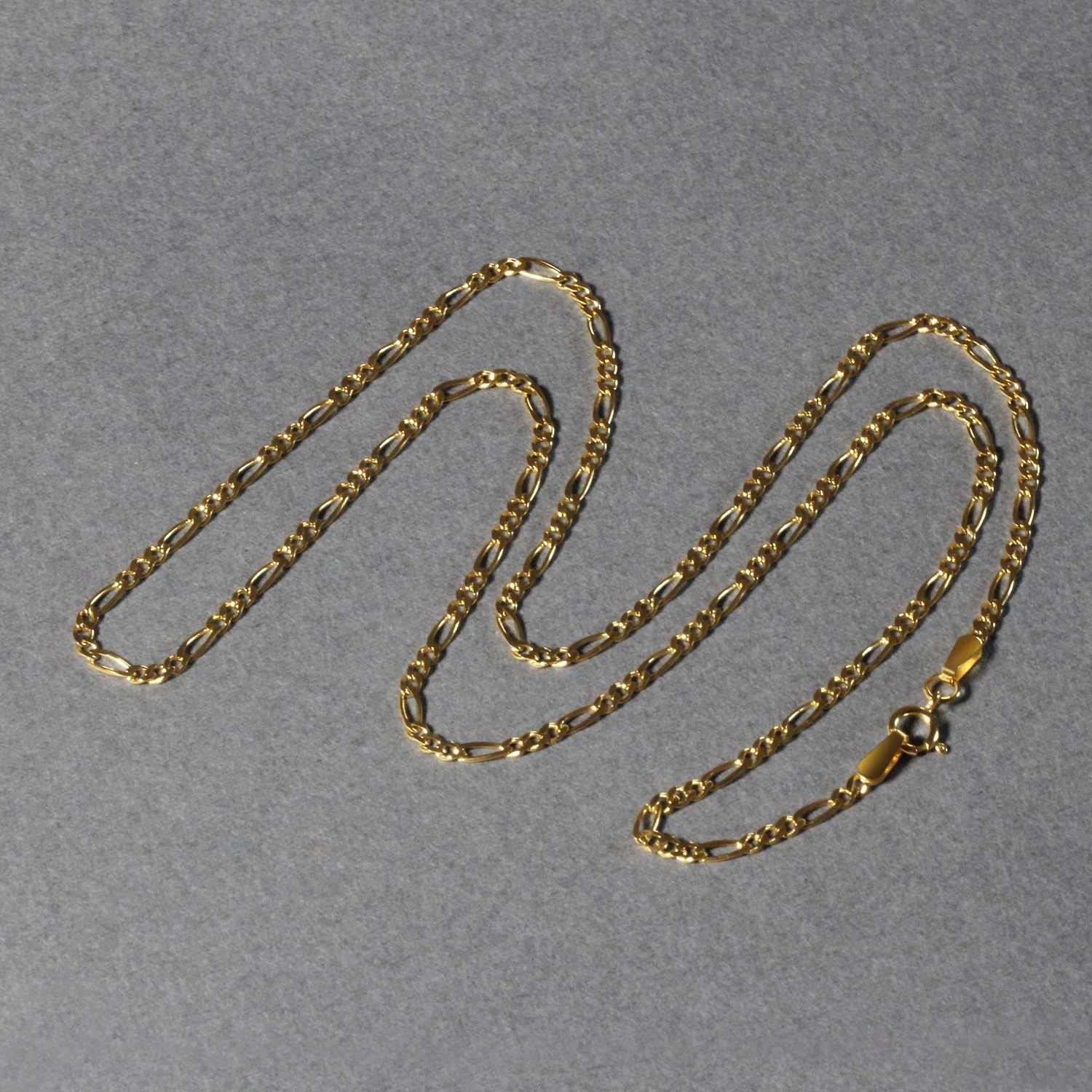 14k Yellow Gold Solid Figaro Chain 1.9mm - Image 23
