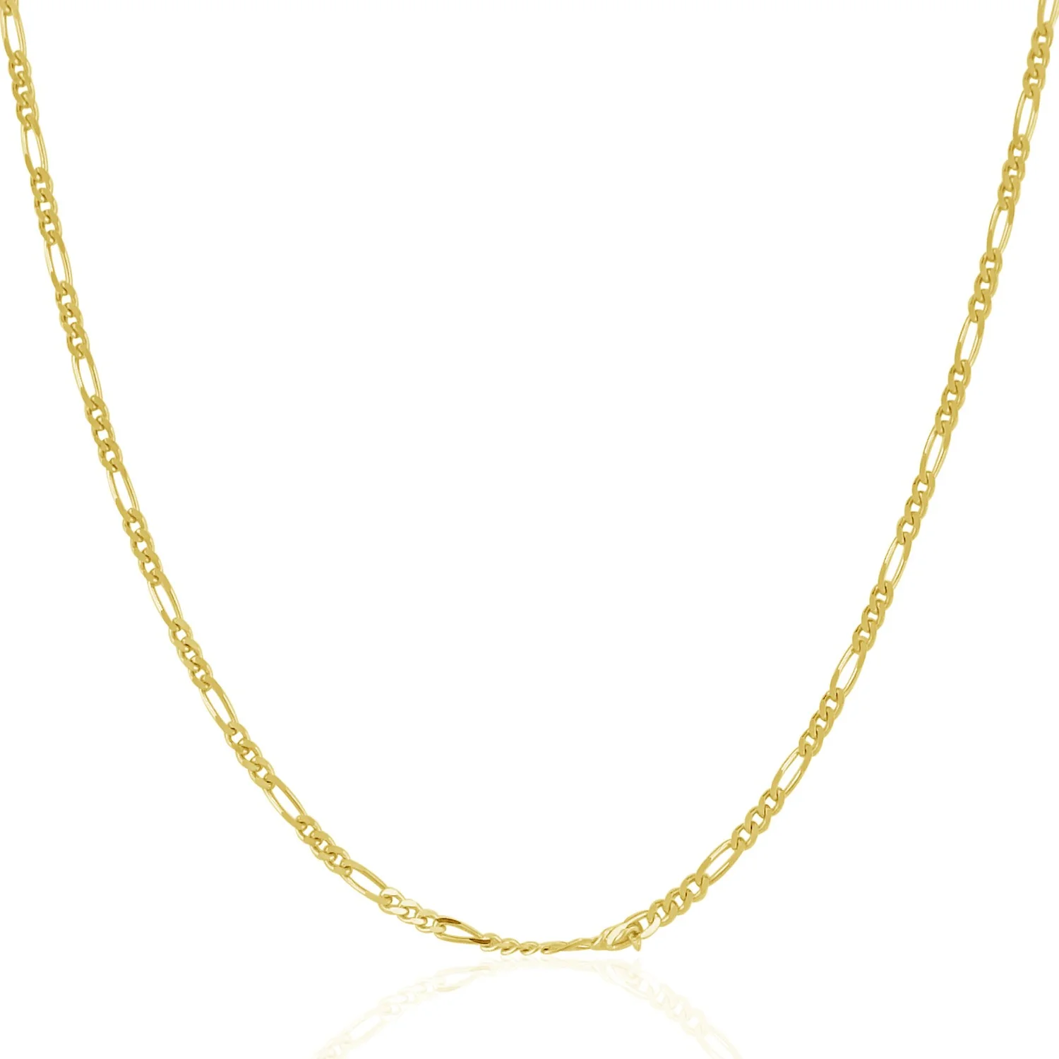 14k Yellow Gold Solid Figaro Chain 1.9mm - Image 4