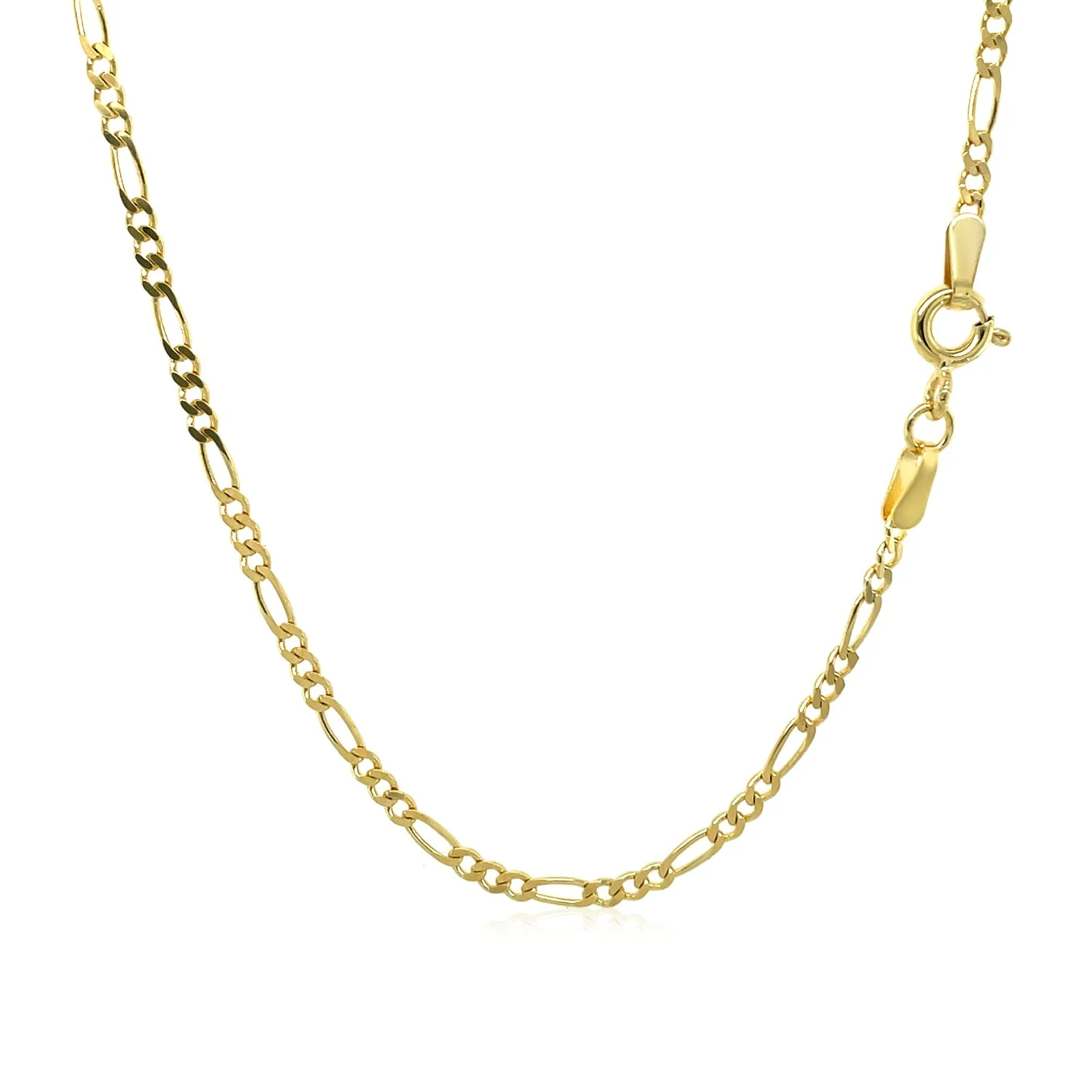 14k Yellow Gold Solid Figaro Chain 1.9mm - Image 8