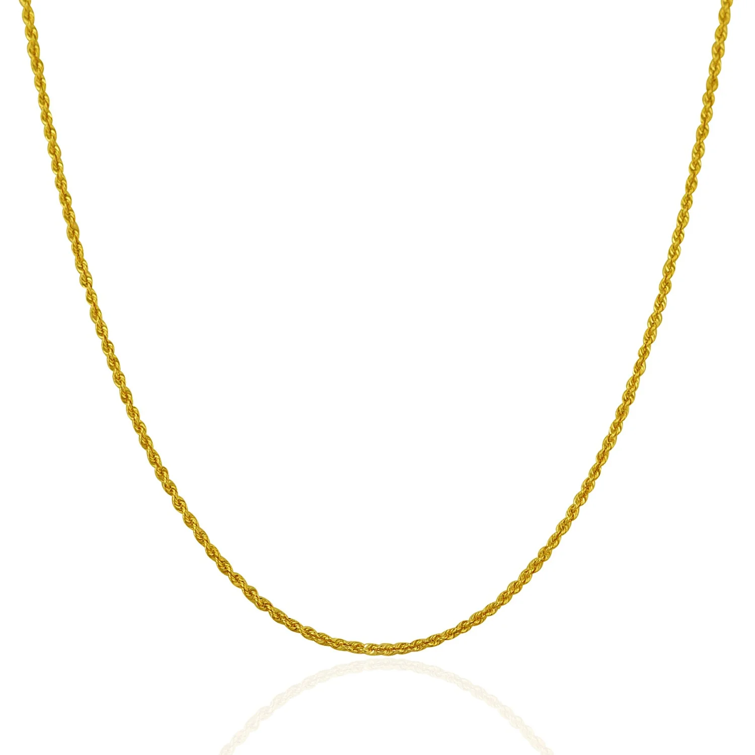 14k Yellow Gold Solid Rope Chain 1.25mm - Image 8