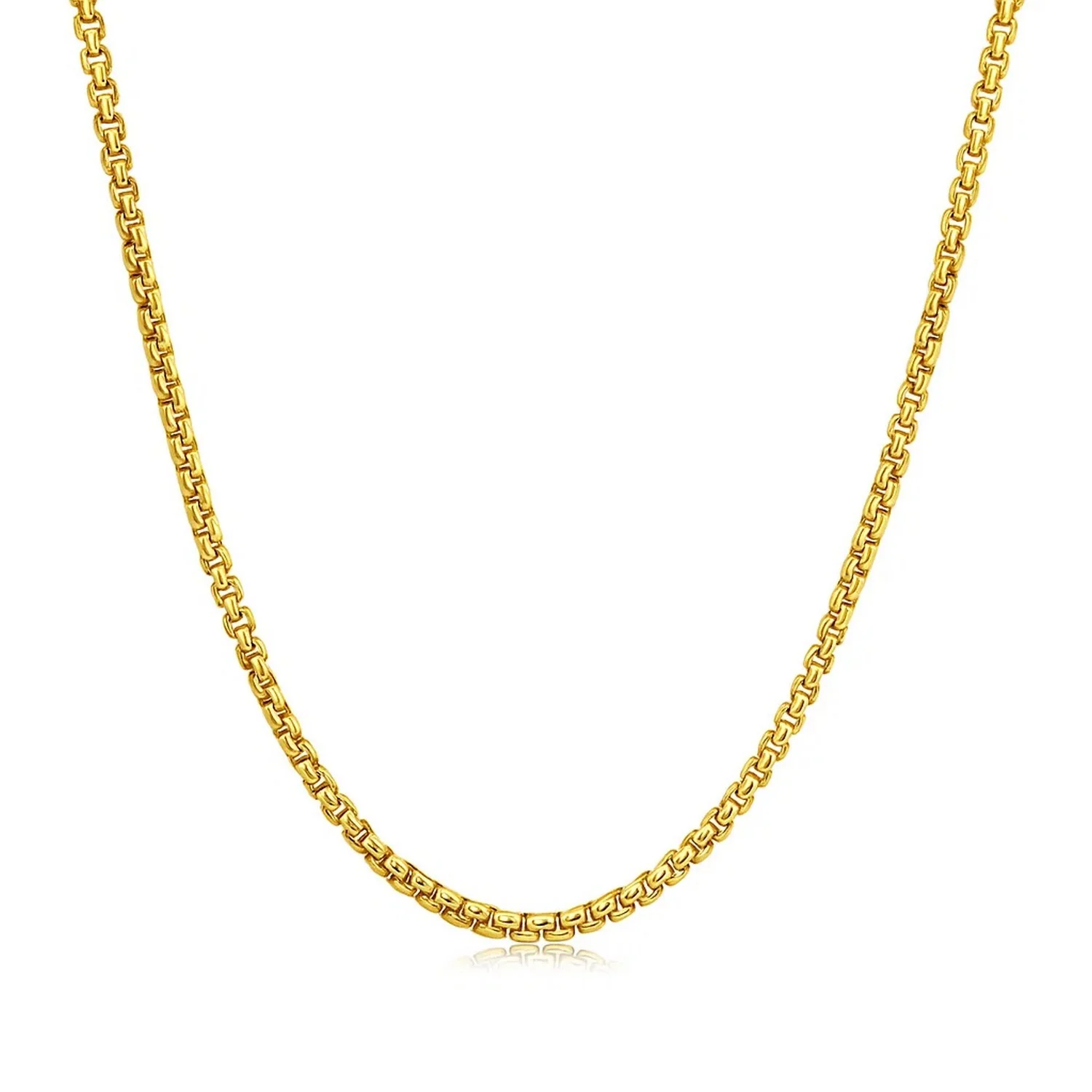 14k Yellow Gold Solid Round Box Chain 1.6 mm - Image 5