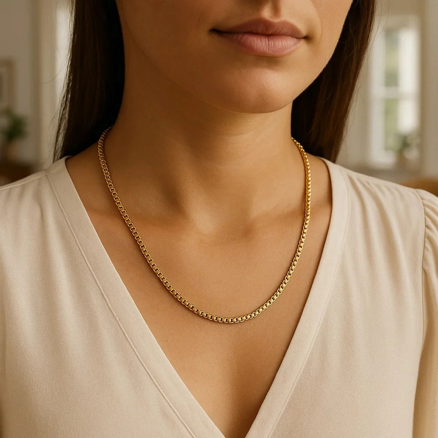 14k Yellow Gold Solid Round Box Chain 2.5 mm - Image 23