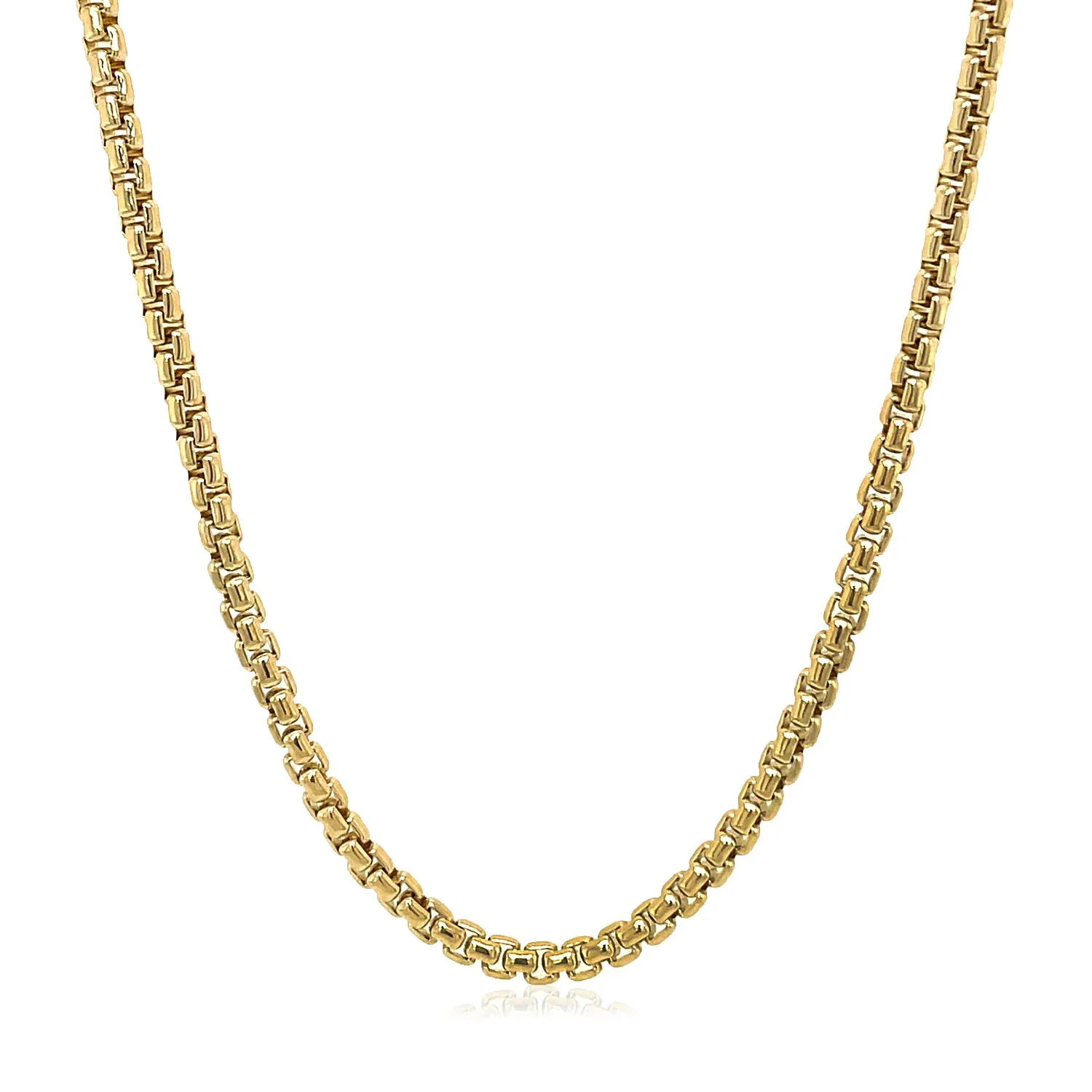 14k Yellow Gold Solid Round Box Chain 2.5 mm - Image 9