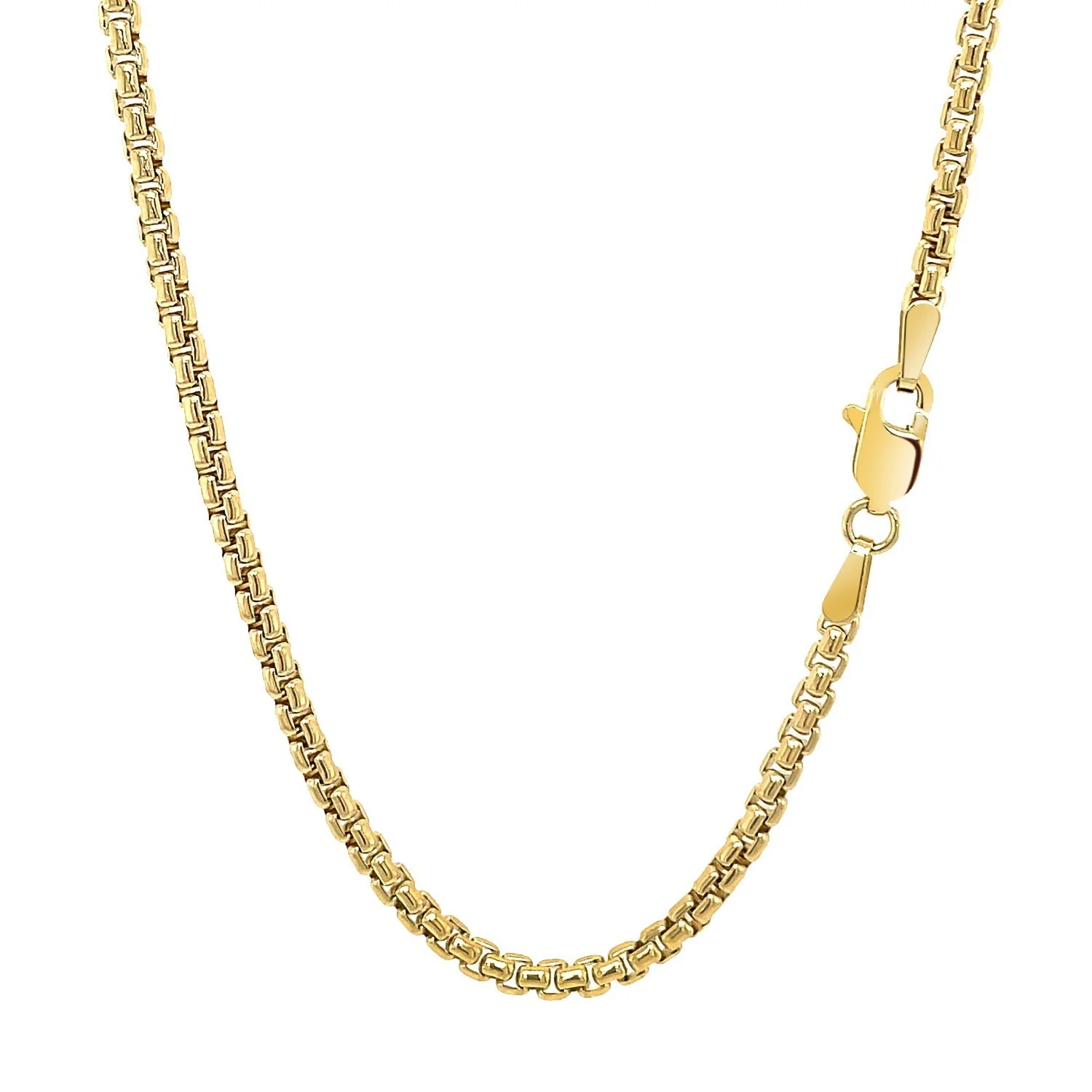 14k Yellow Gold Solid Round Box Chain 3.6 mm - Image 8