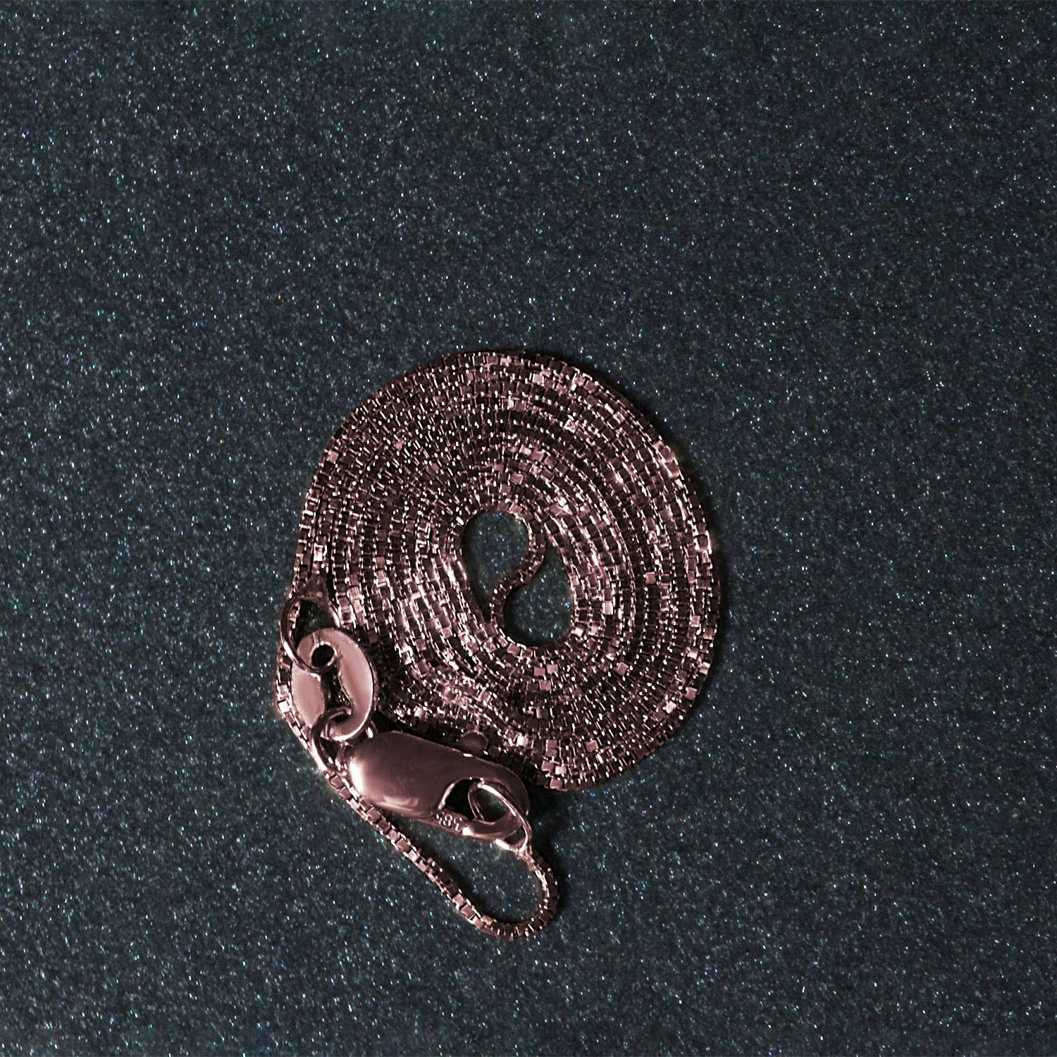 18k Rose Gold Classic Box Chain 0.6mm - Image 6