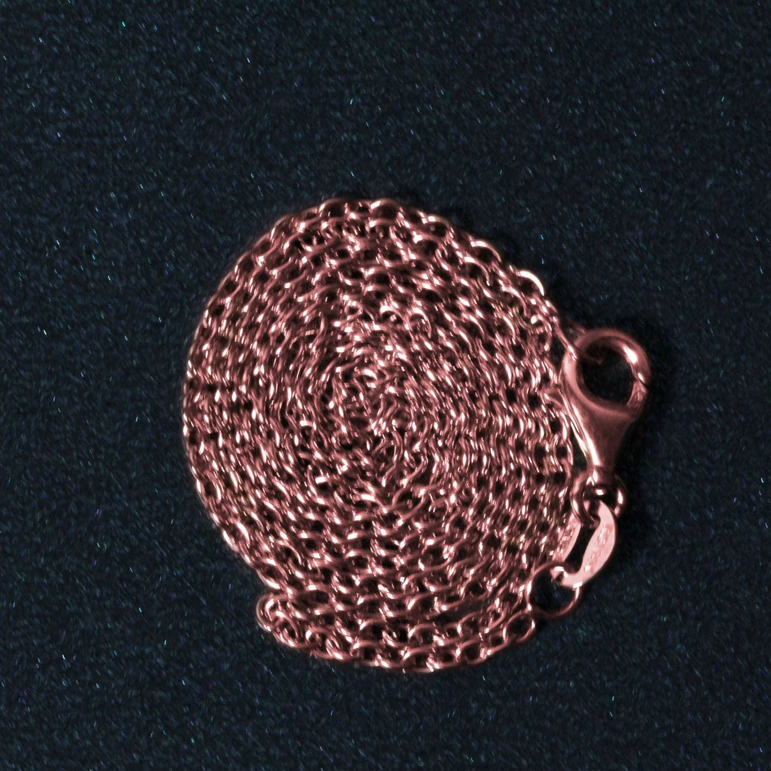18k Rose Gold Round Oval Link Chain 1.5mm - Image 6