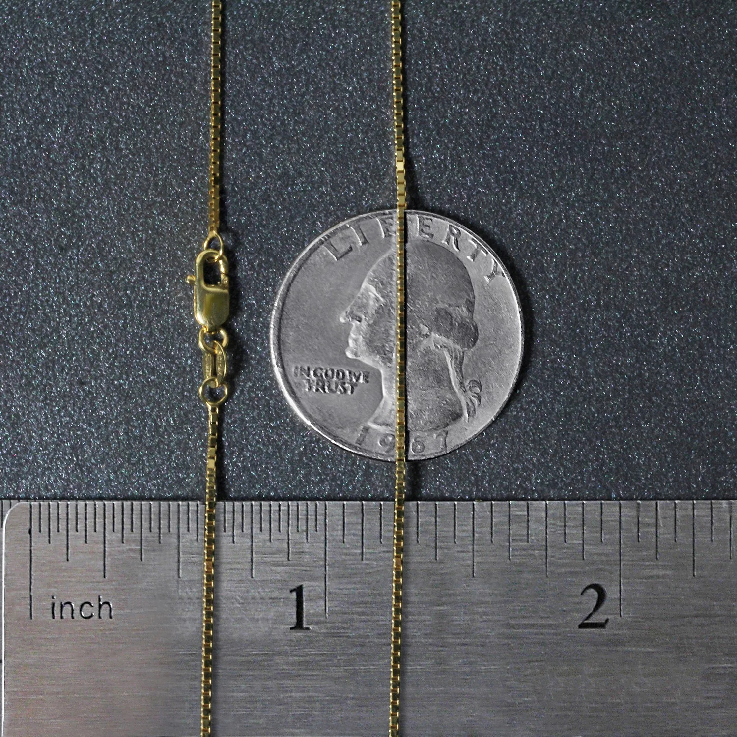 18k Yellow Gold Classic Box Chain (0.85 mm) - Image 7