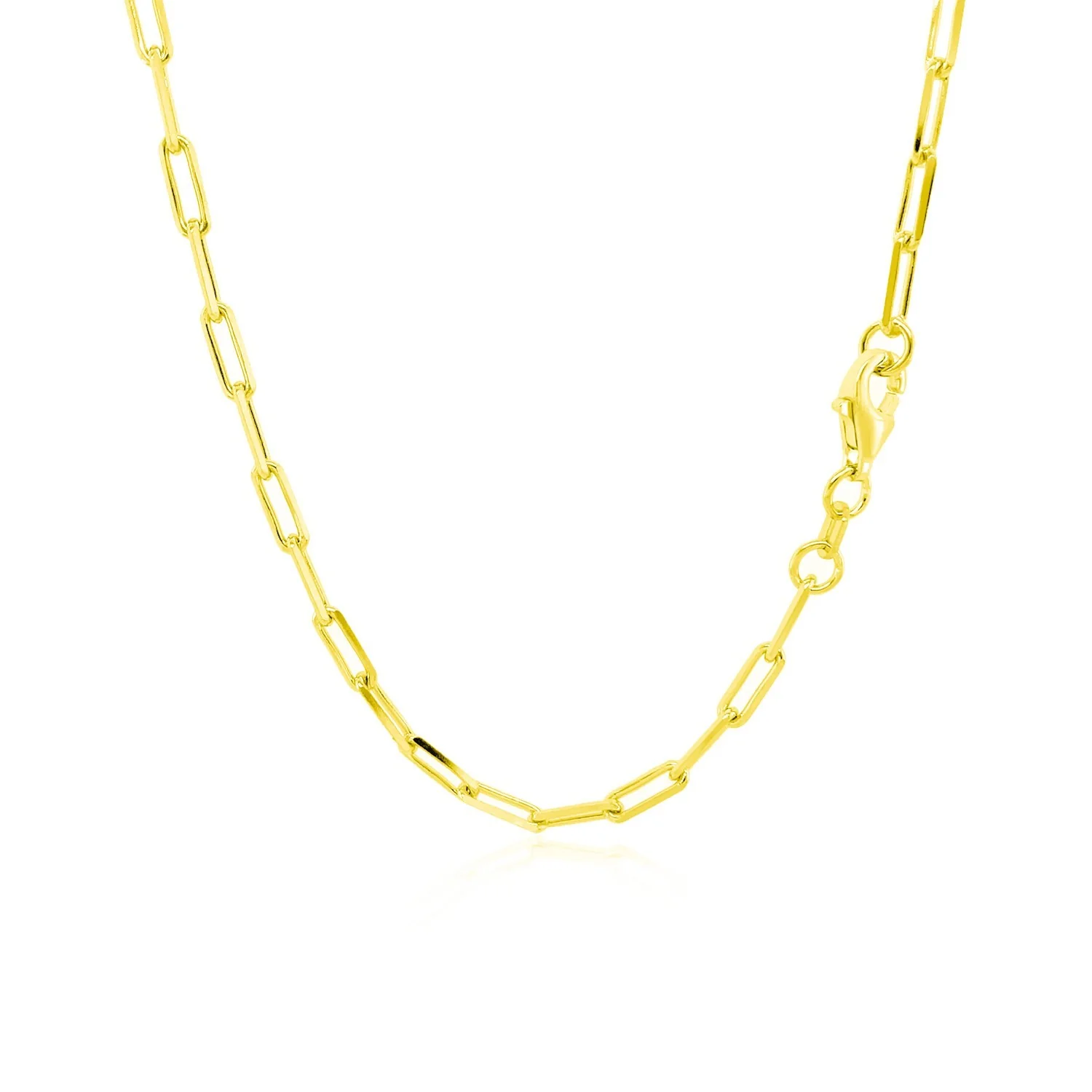 18K Yellow Gold Paperclip Chain (2.5mm) - Image 3